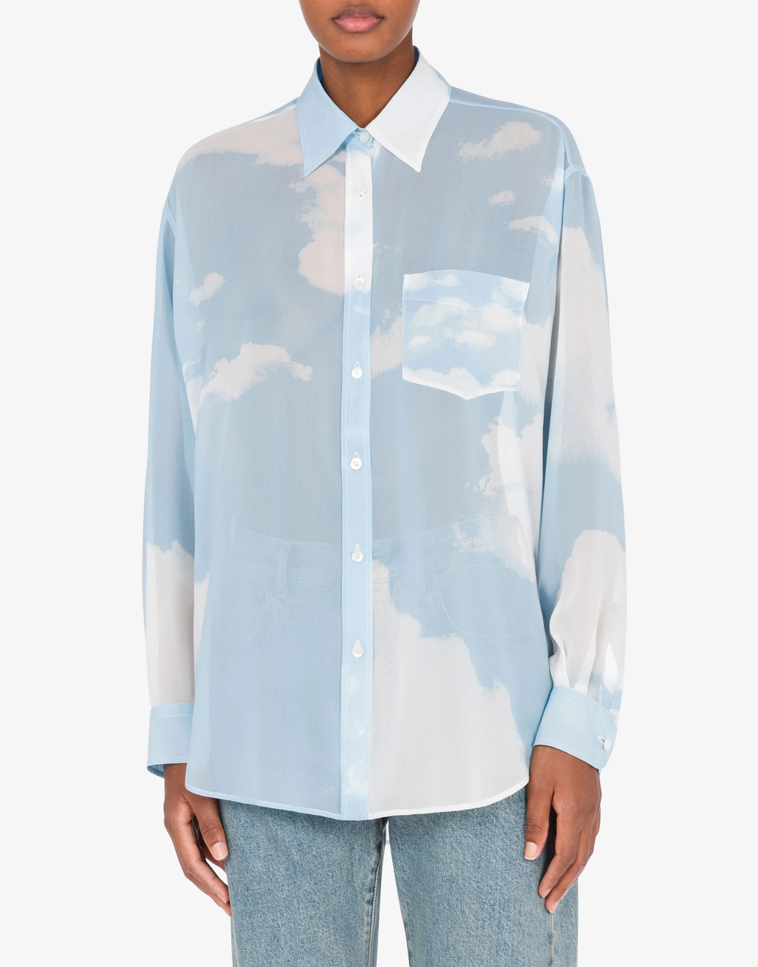 Camicia in georgette In The Cloud