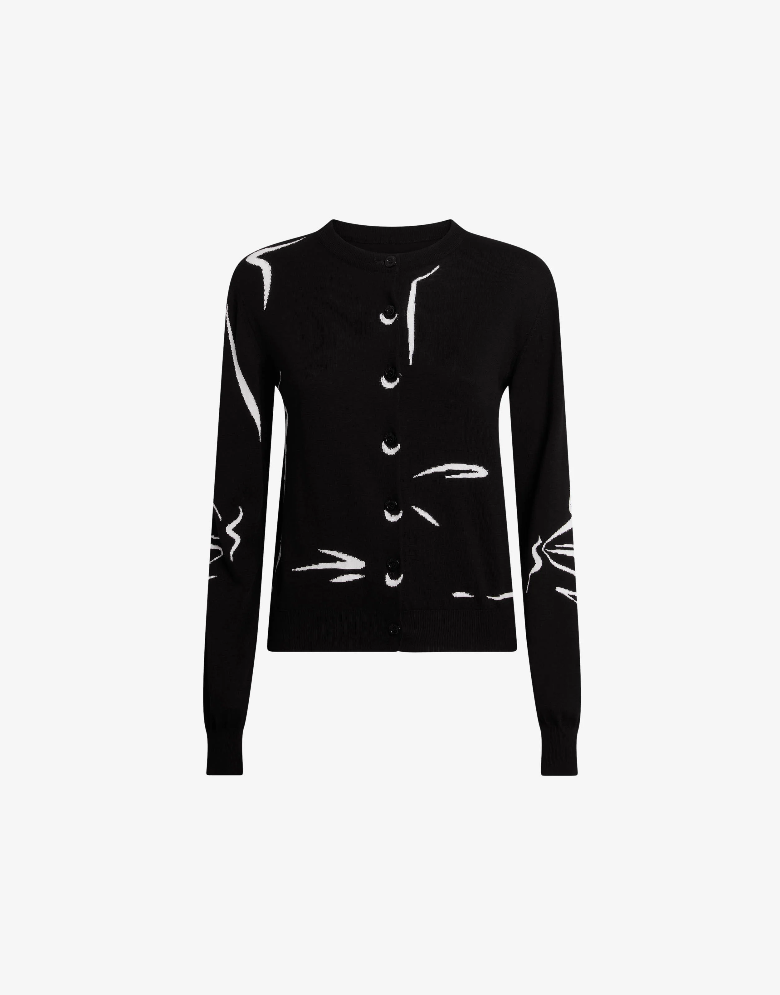 Cardigan in puro cotone intarsiato