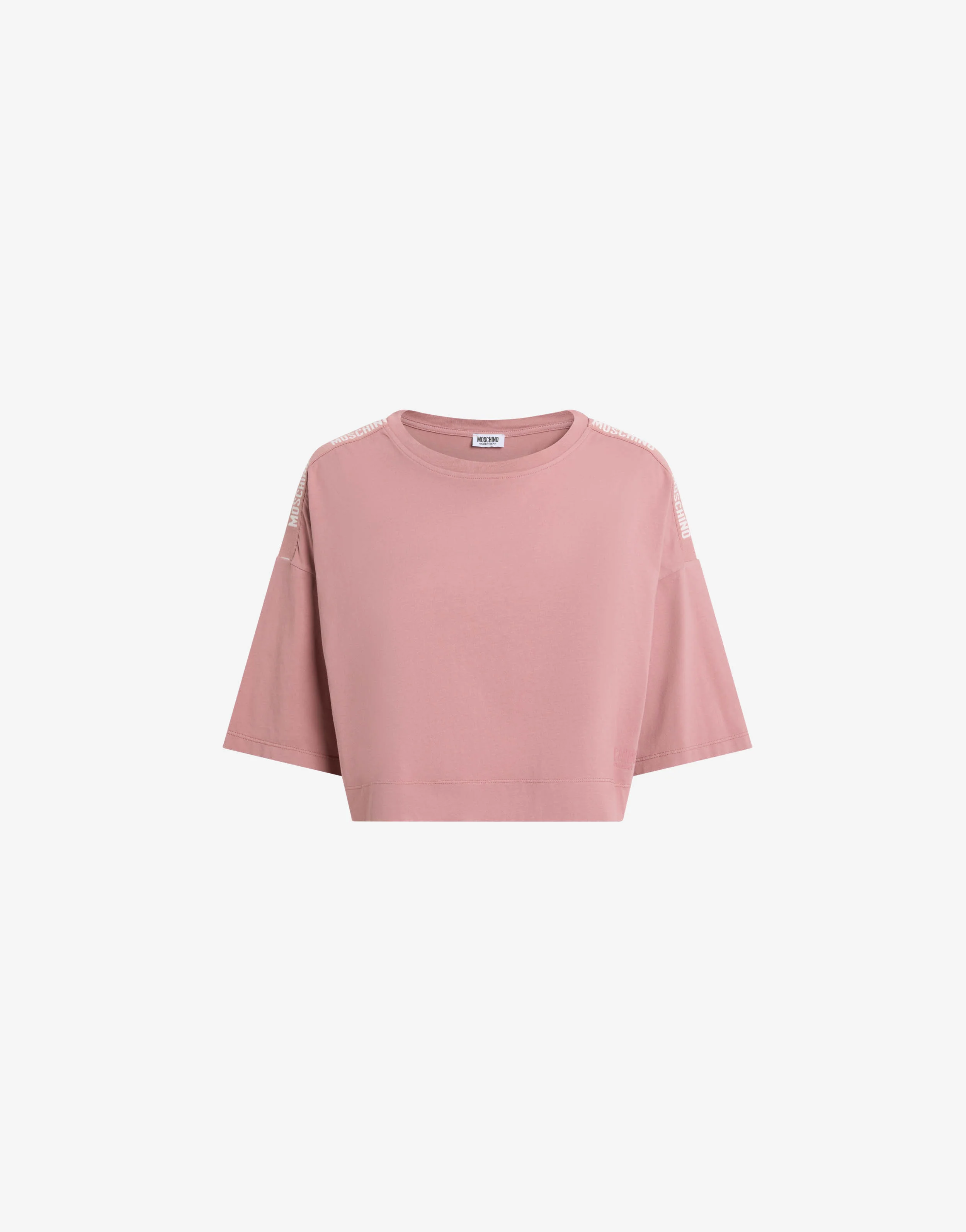 T-shirt crop in jersey di cotone
