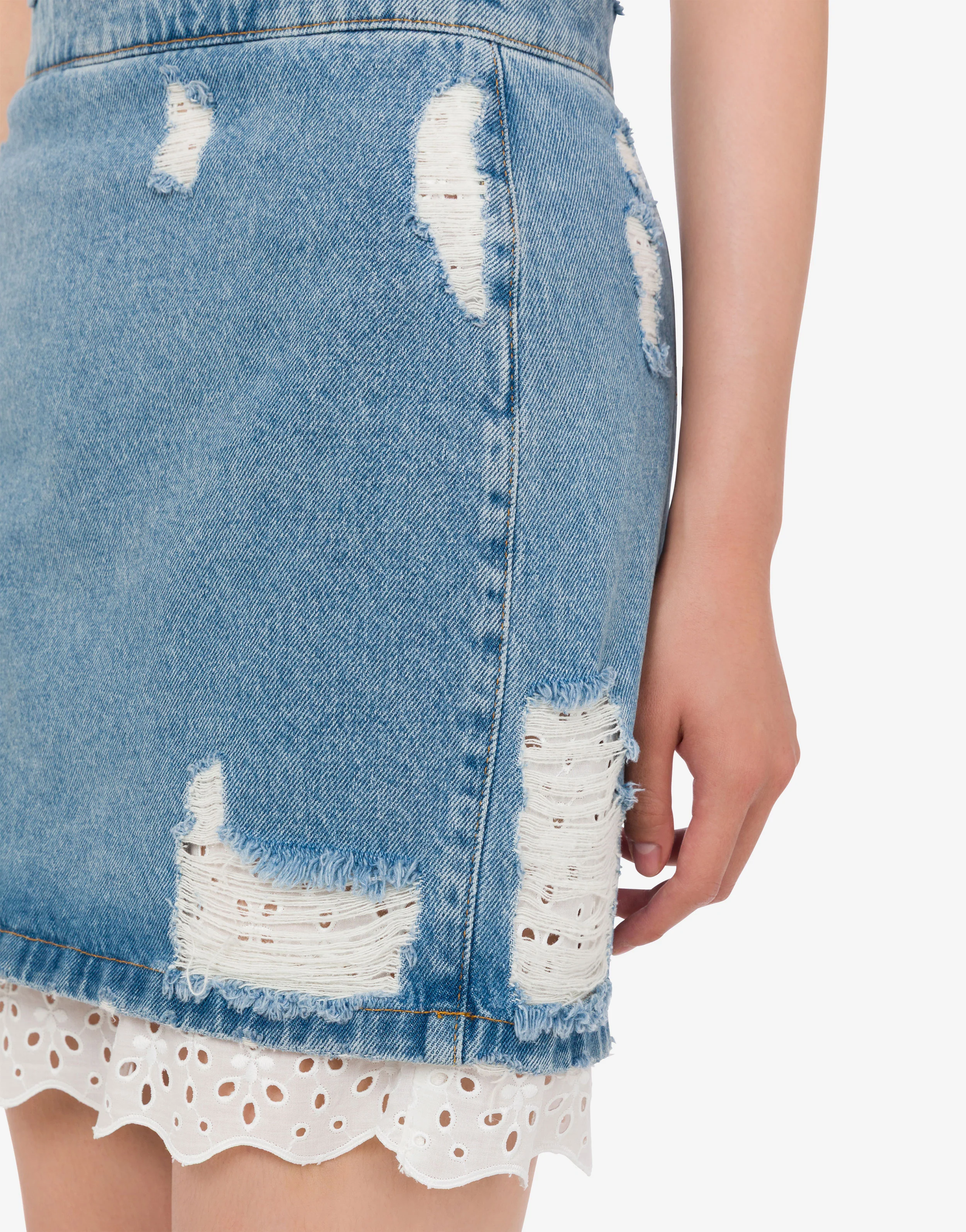 Minigonna in denim di cotone