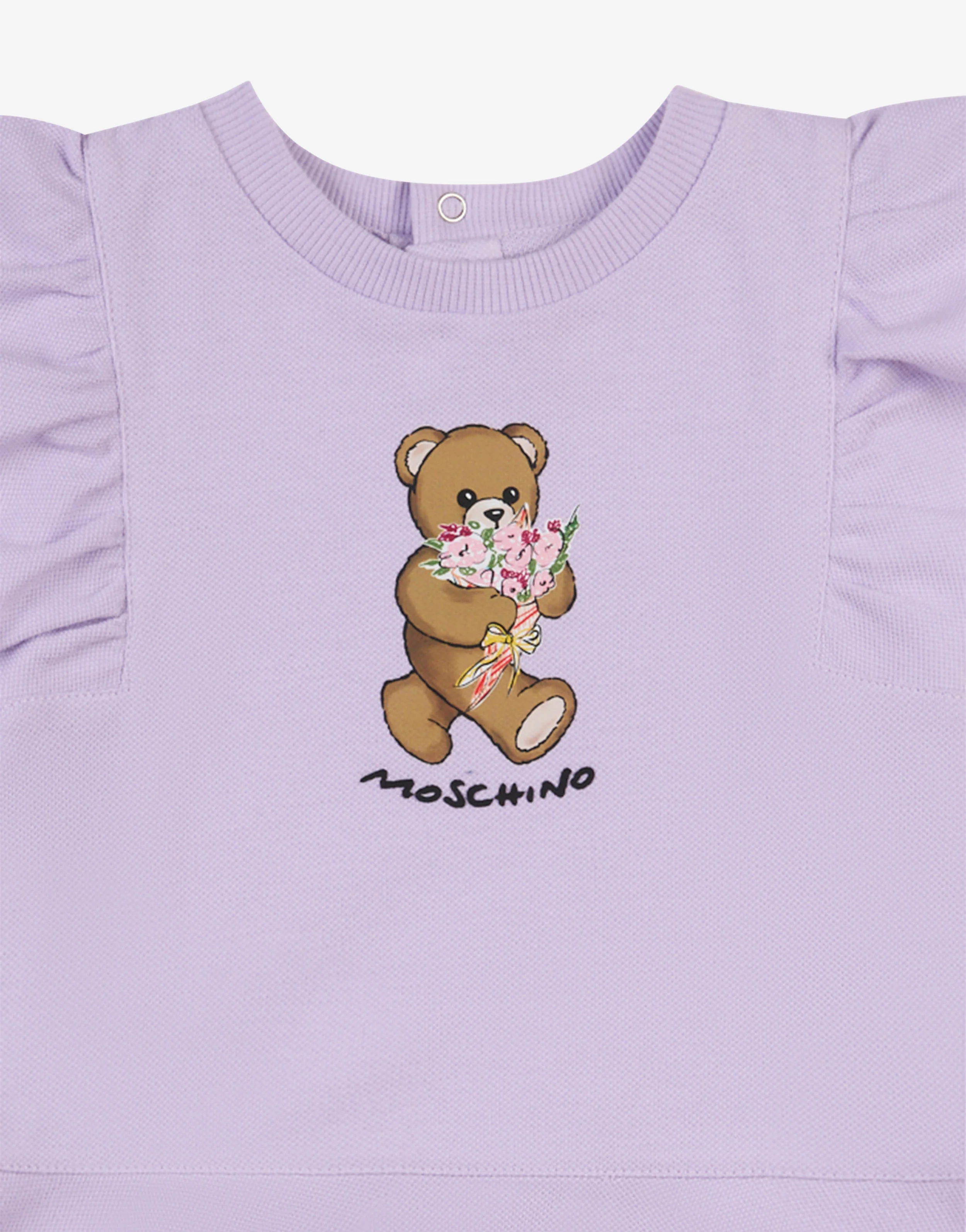 Abito in piquet di cotone Moschino Teddy Bear