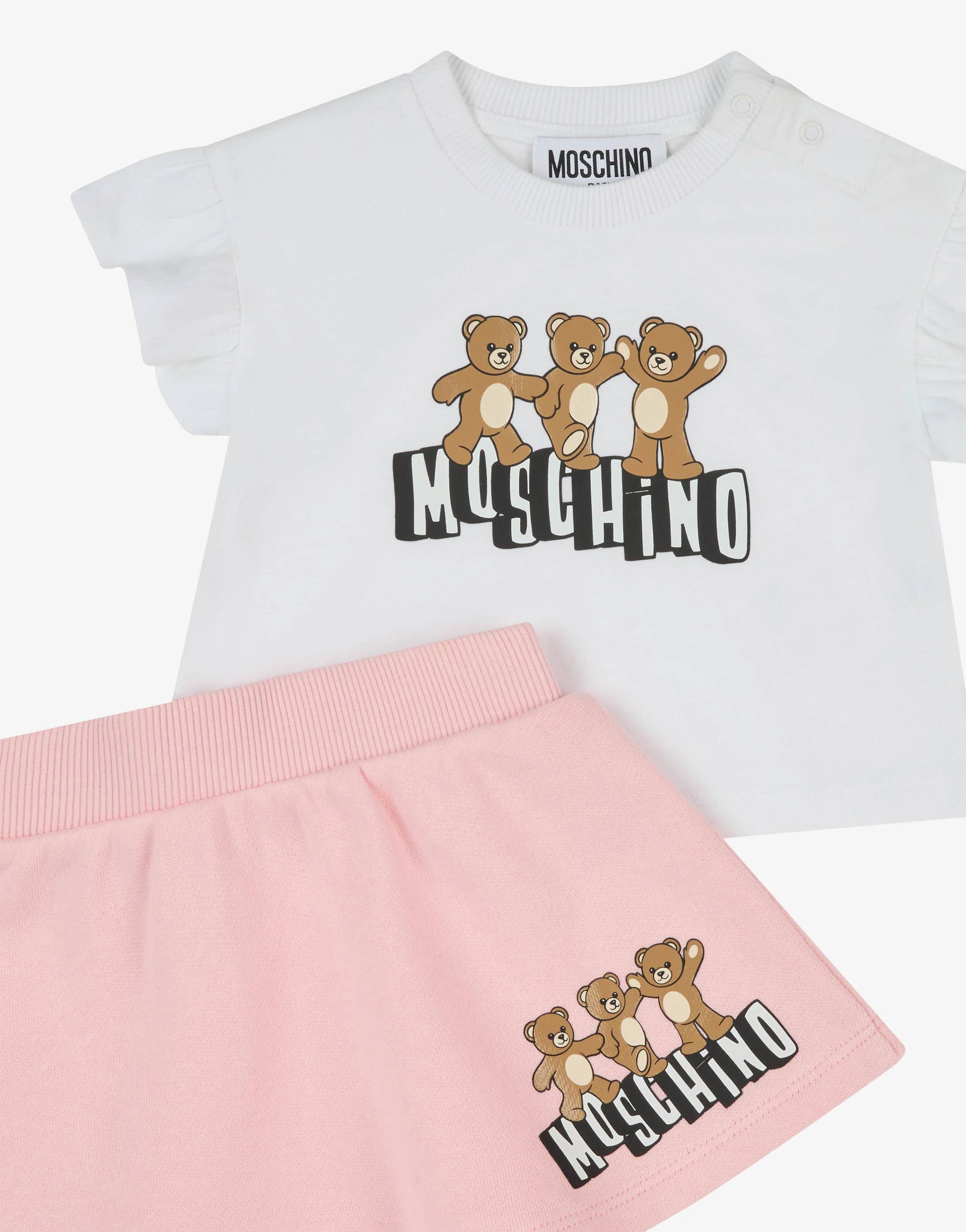 Completo t-shirt e gonna in jersey di cotone e felpa