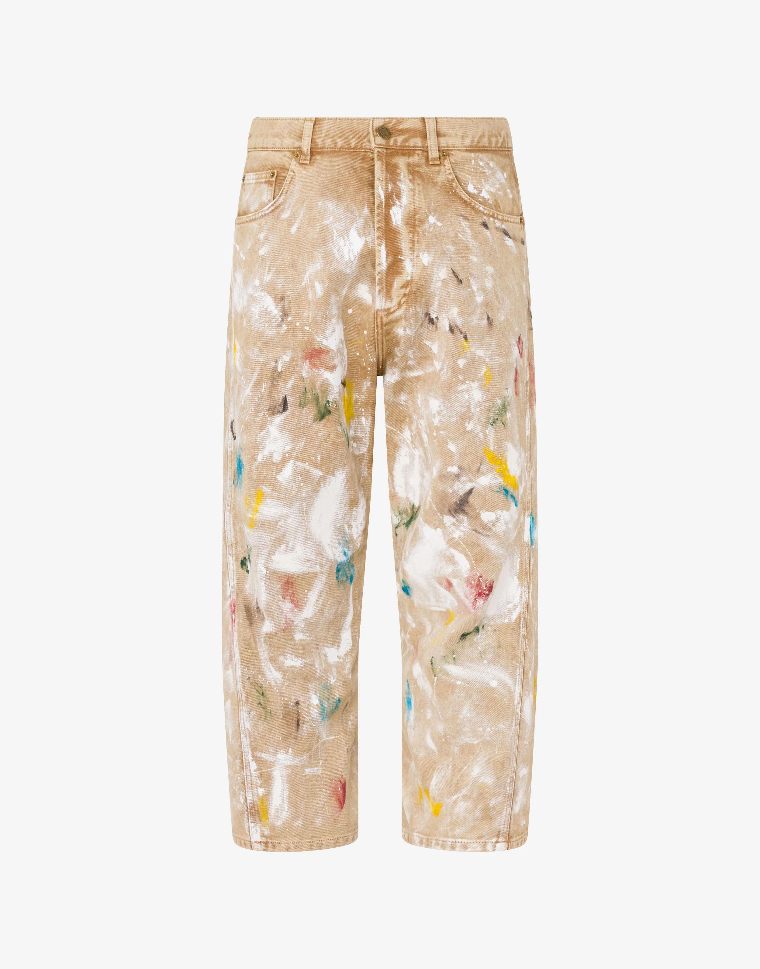 Pantalone in bull di cotone stretch stampato