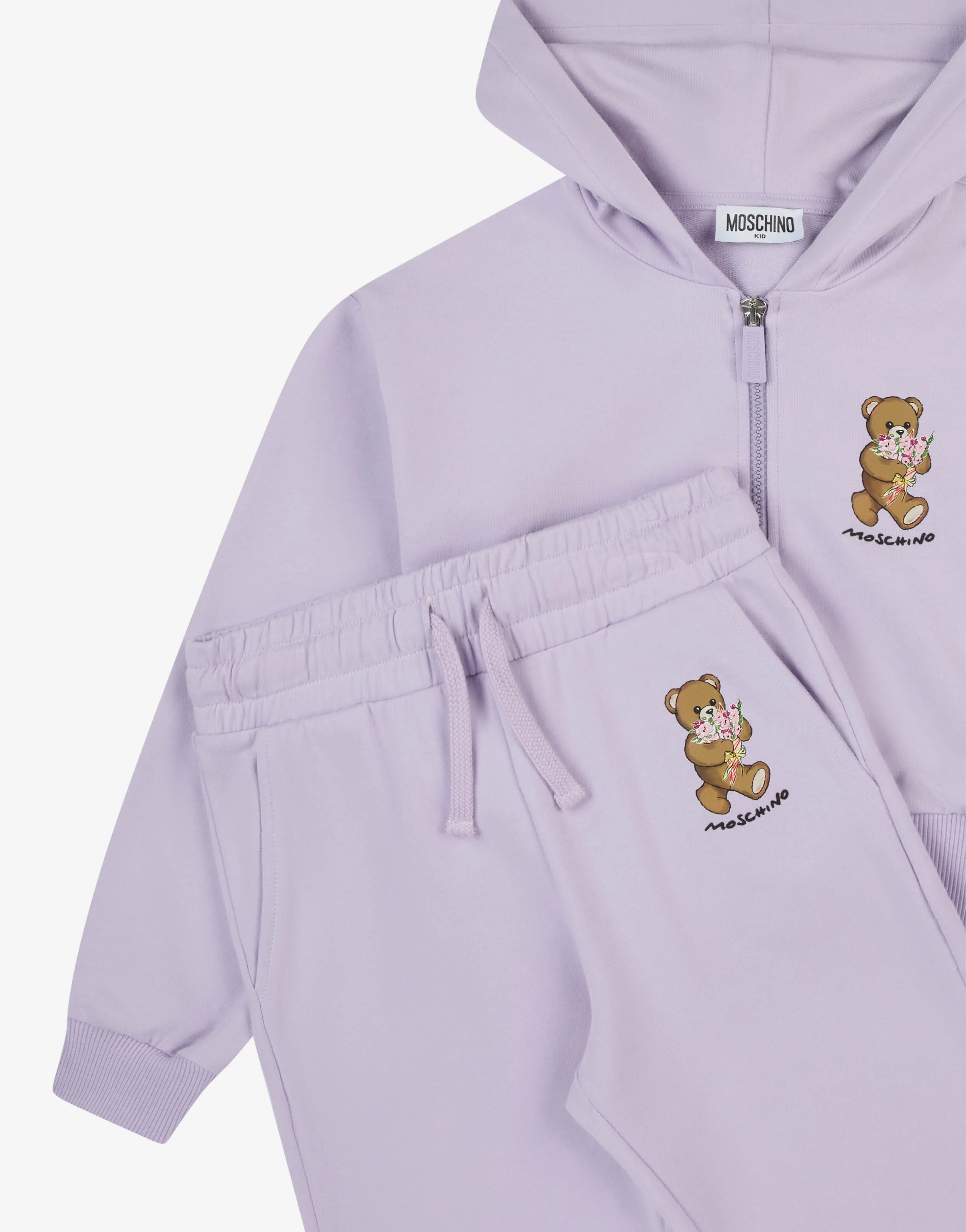 Completo tuta in felpa di cotone Moschino Teddy Bear