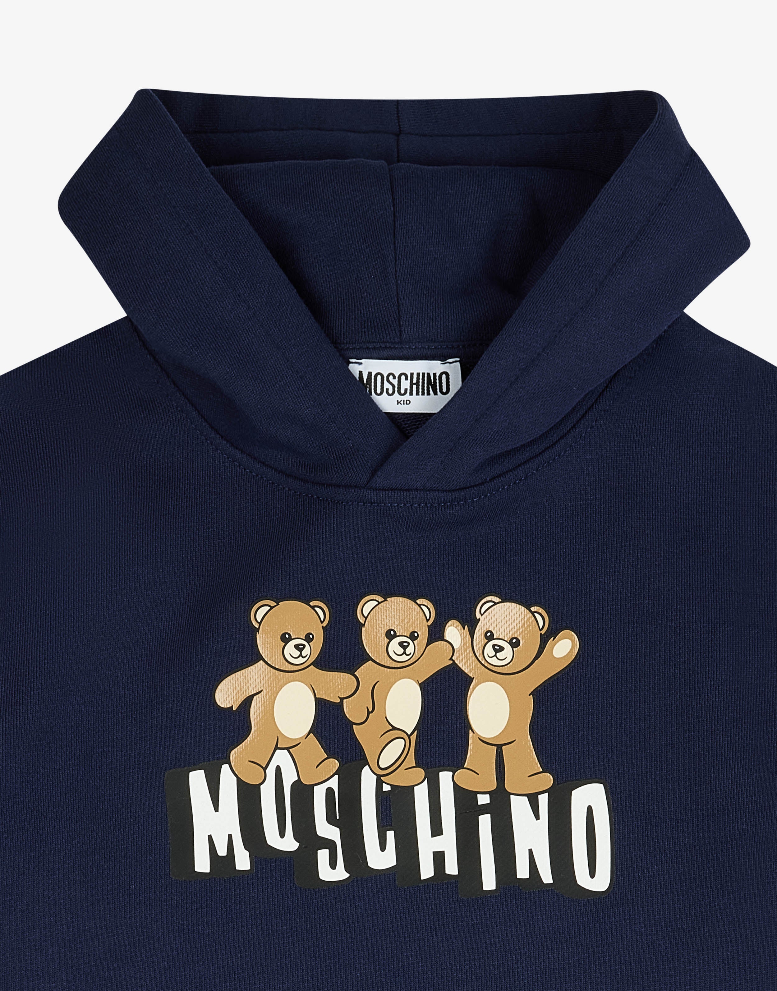 Felpa in cotone con cappuccio Moschino Teddy Bear