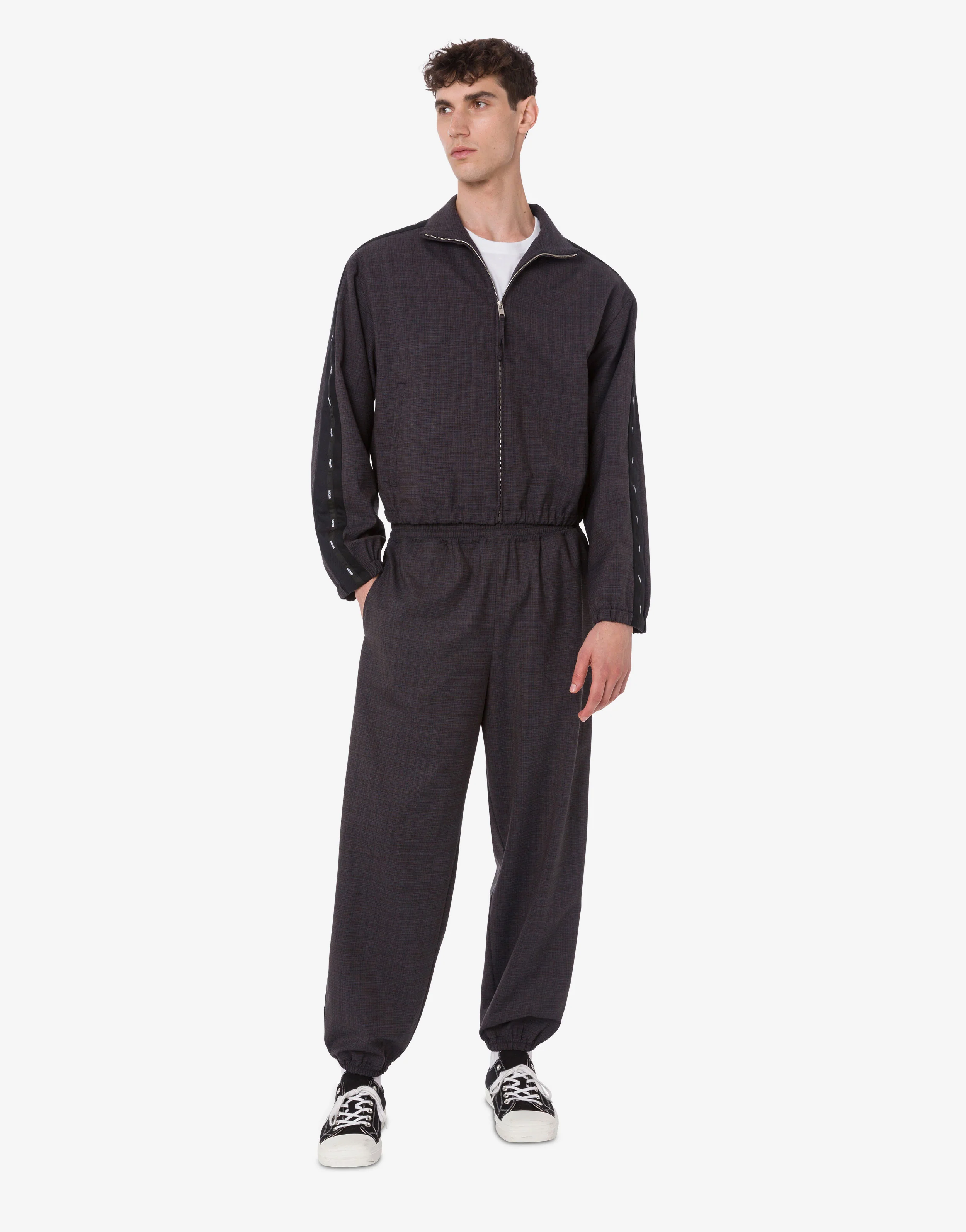 Pantalone in panno di misto lana stretch