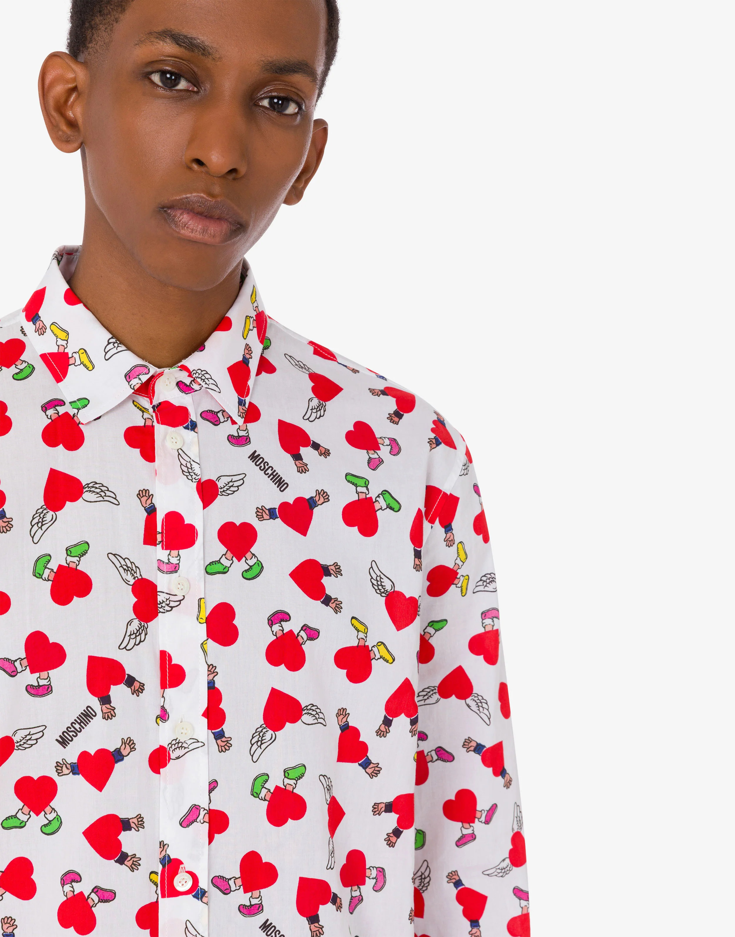 Camicia in popeline di cotone leggero stampata