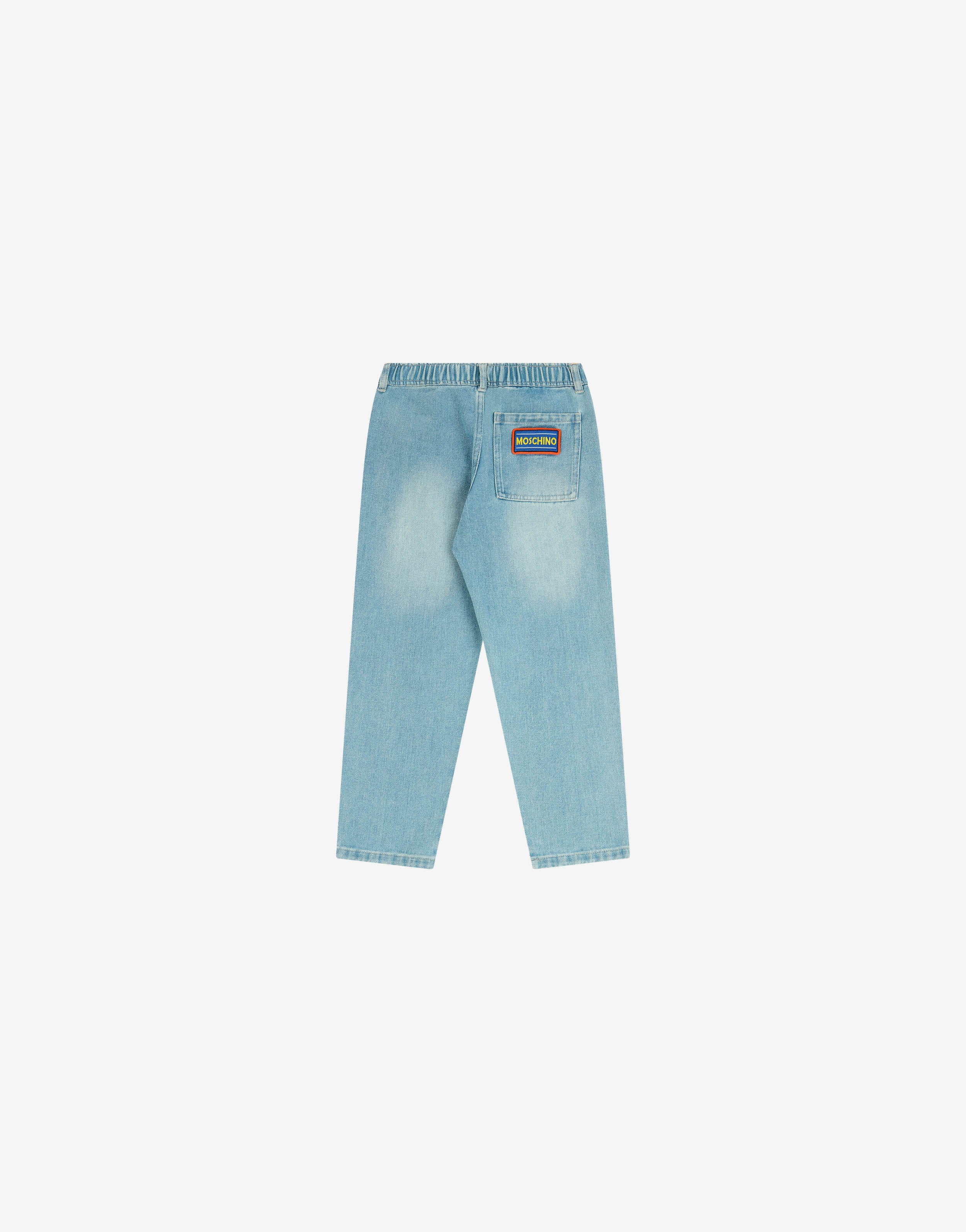 Pantalone in denim con patch