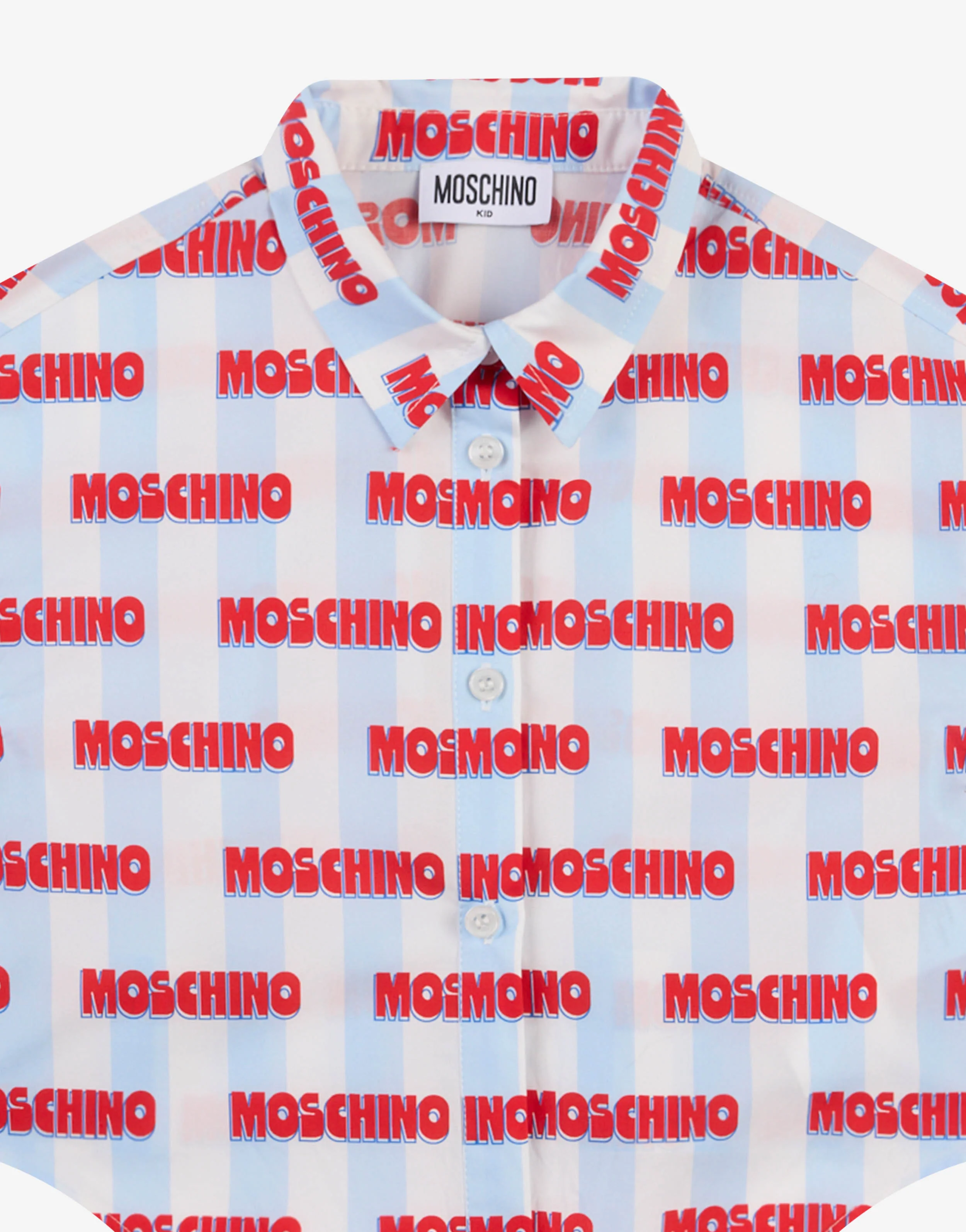 Camicia crop in popeline di cotone rigato