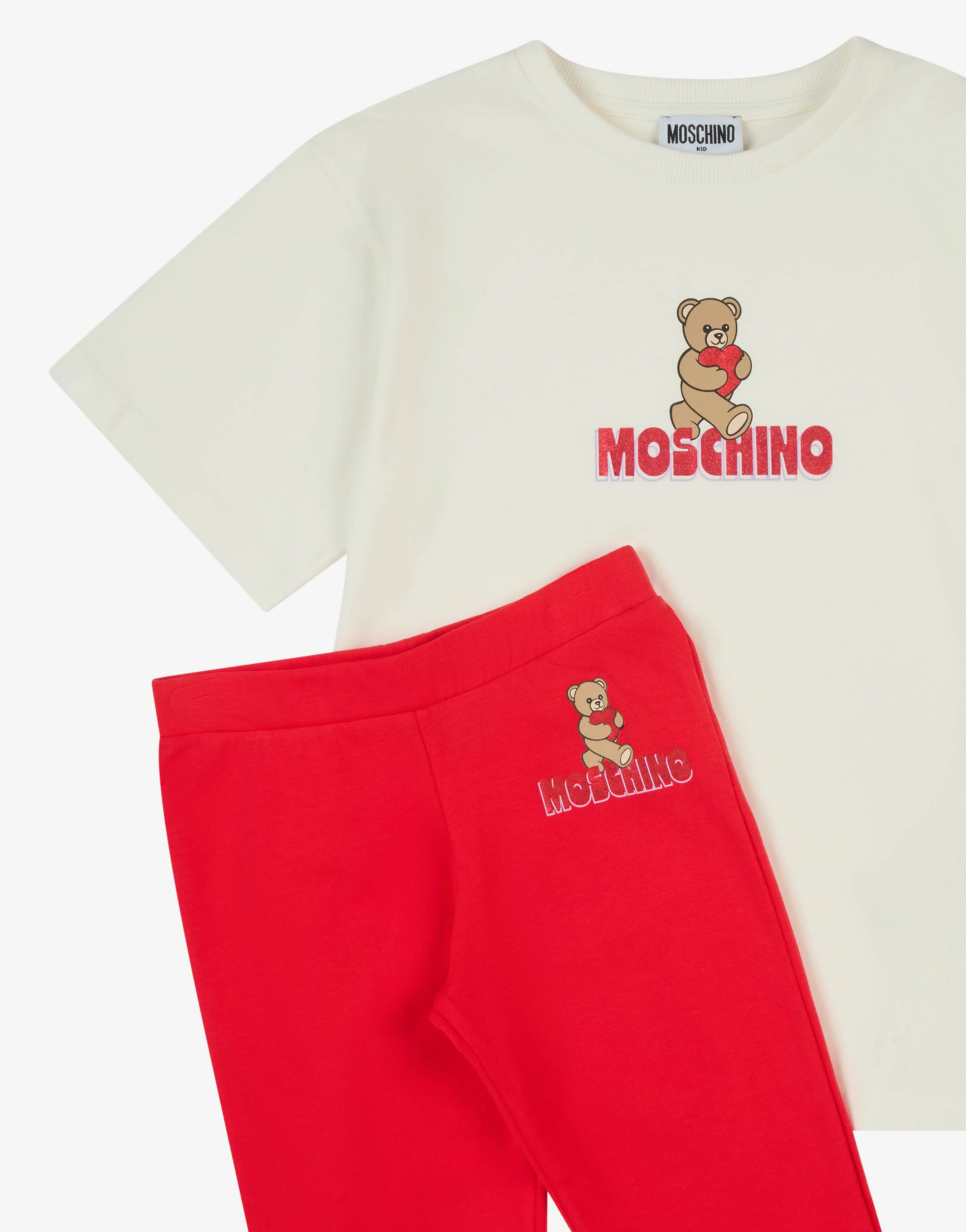 Completo maxi t-shirt e leggings in jersey di cotone