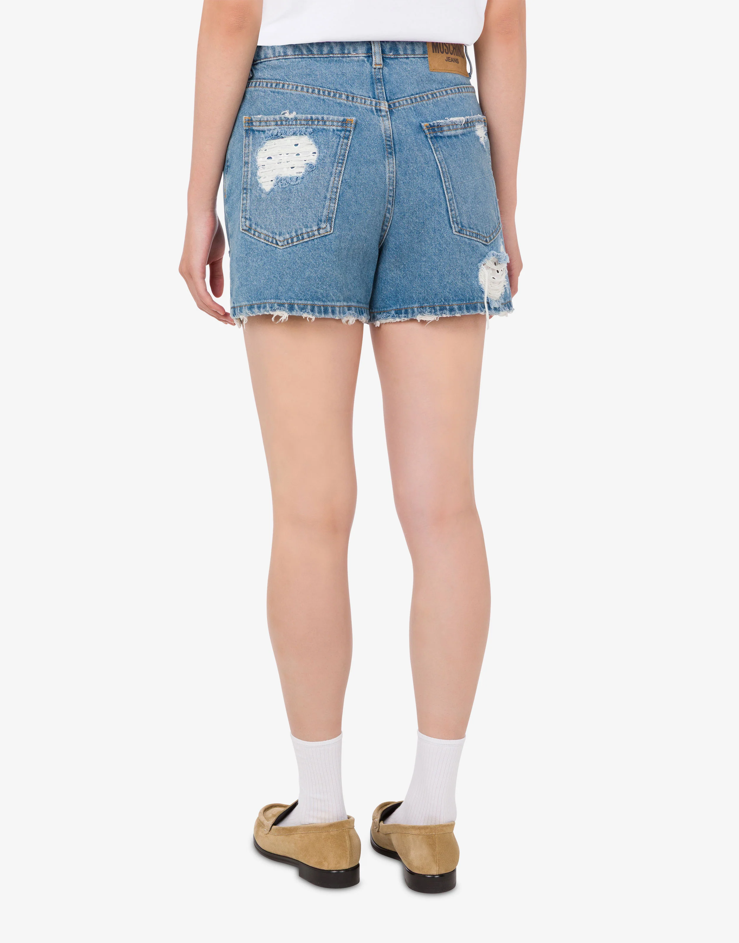 Short in denim di cotone