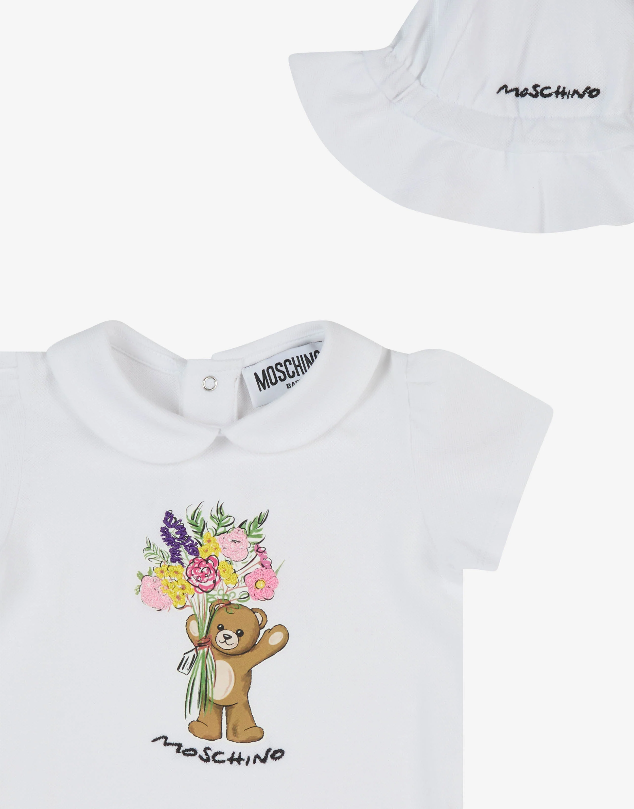Set tutina e cappellino in piquet di cotone