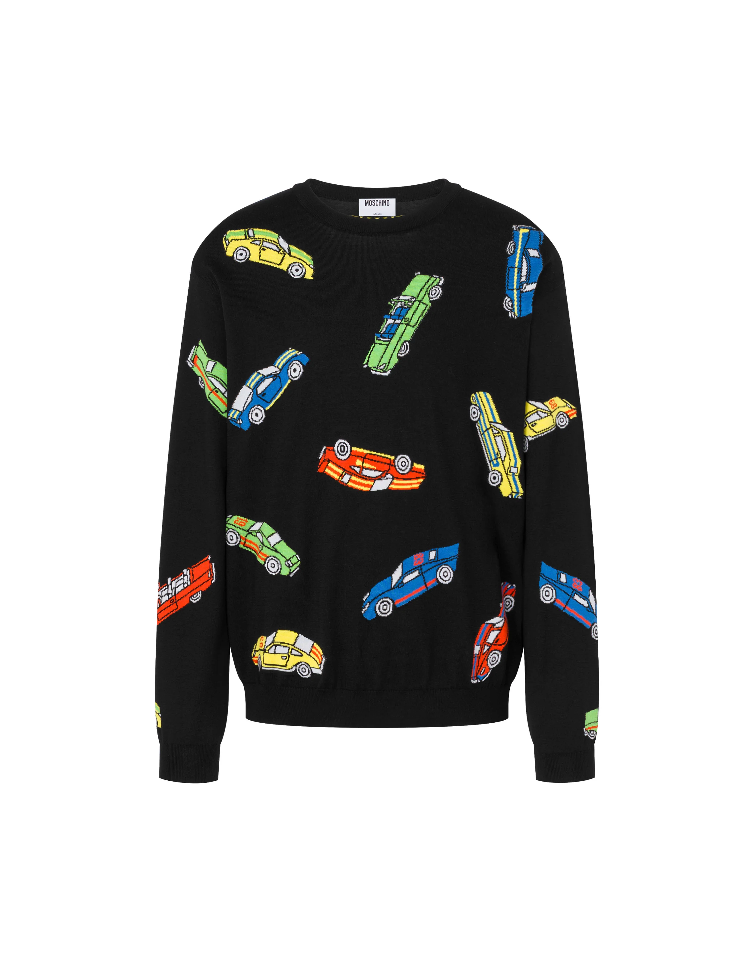 Pullover in puro cotone intarsiato