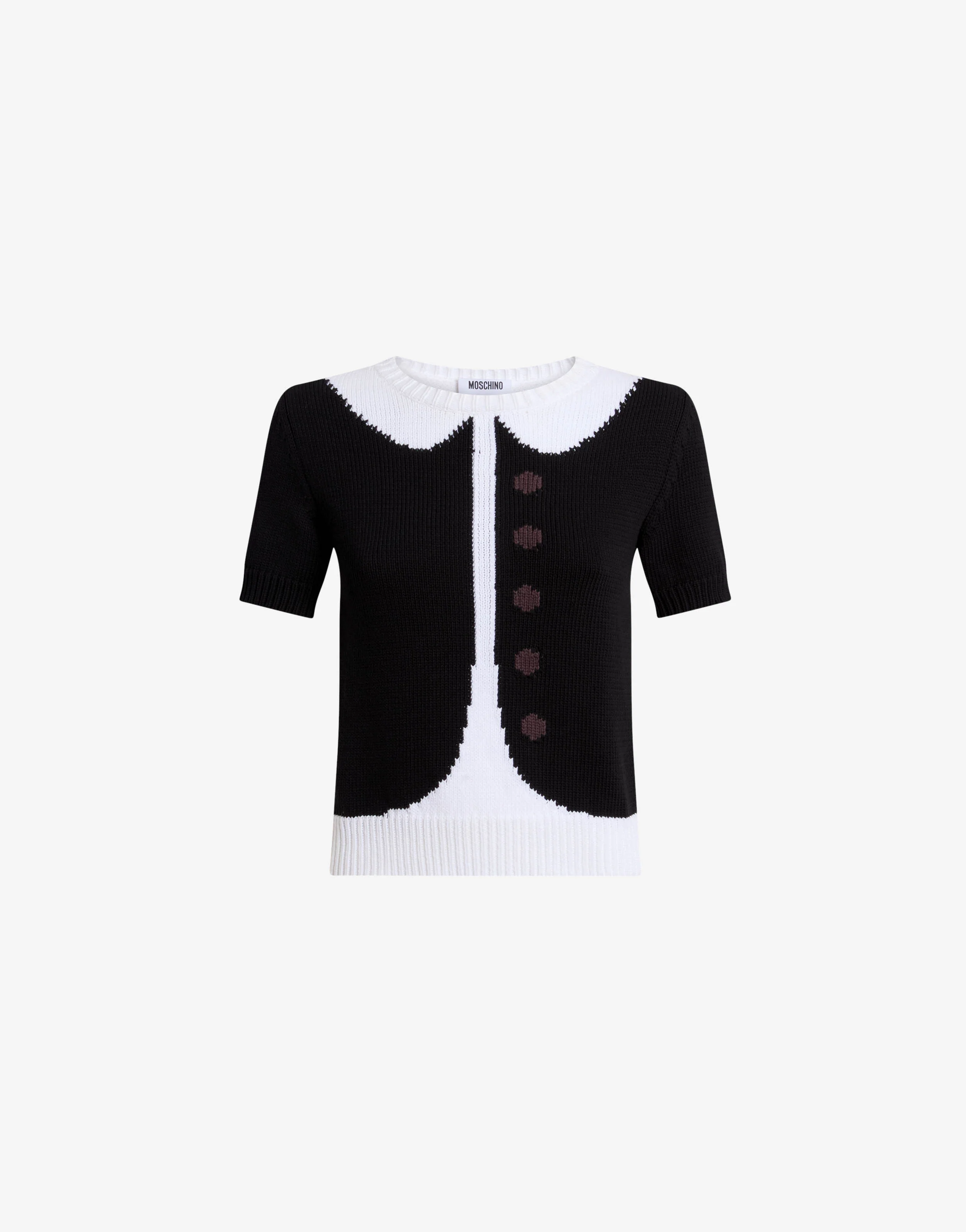 Maglia in misto cotone organico intarsiata