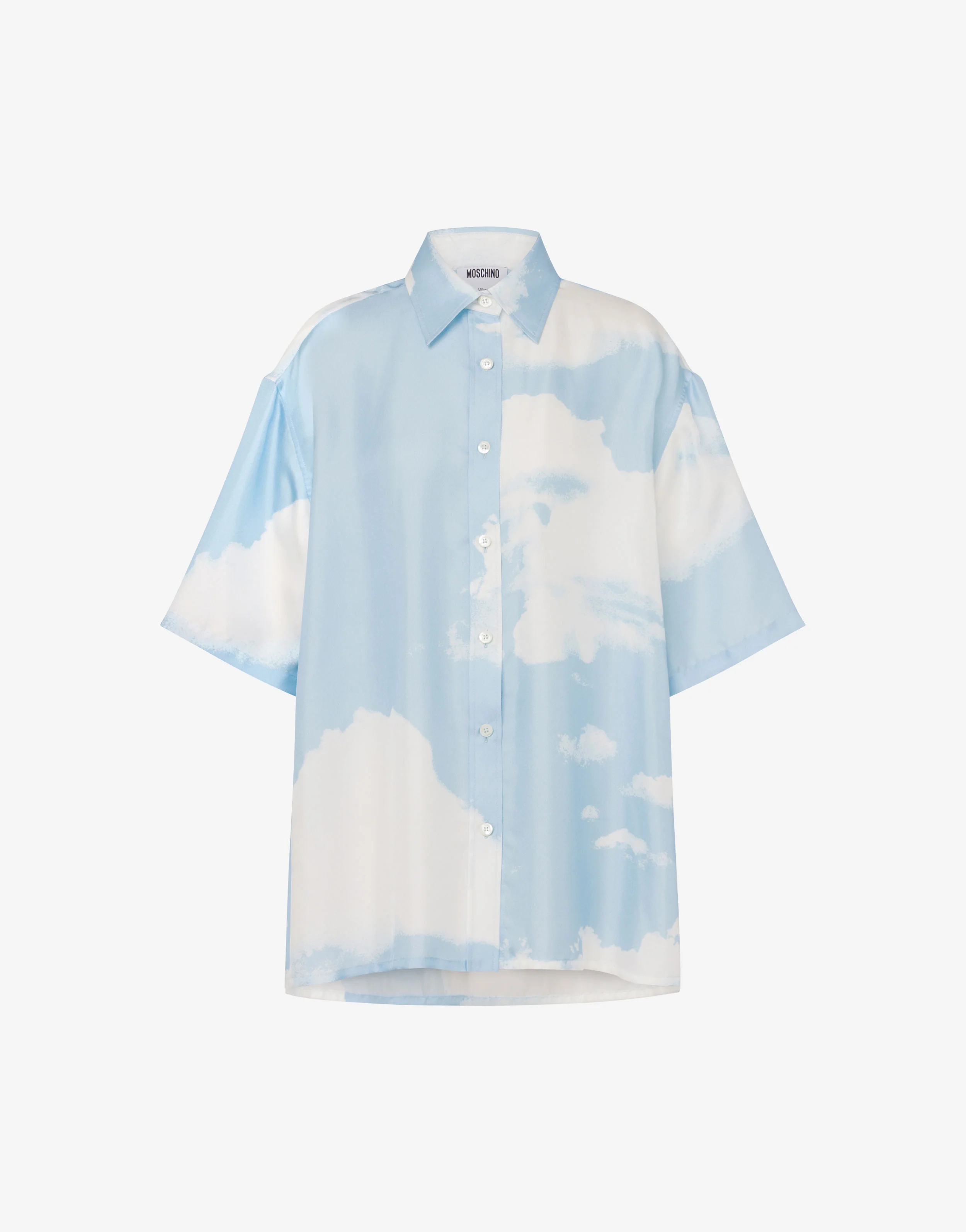 Camicia in twill di seta Archive Clouds