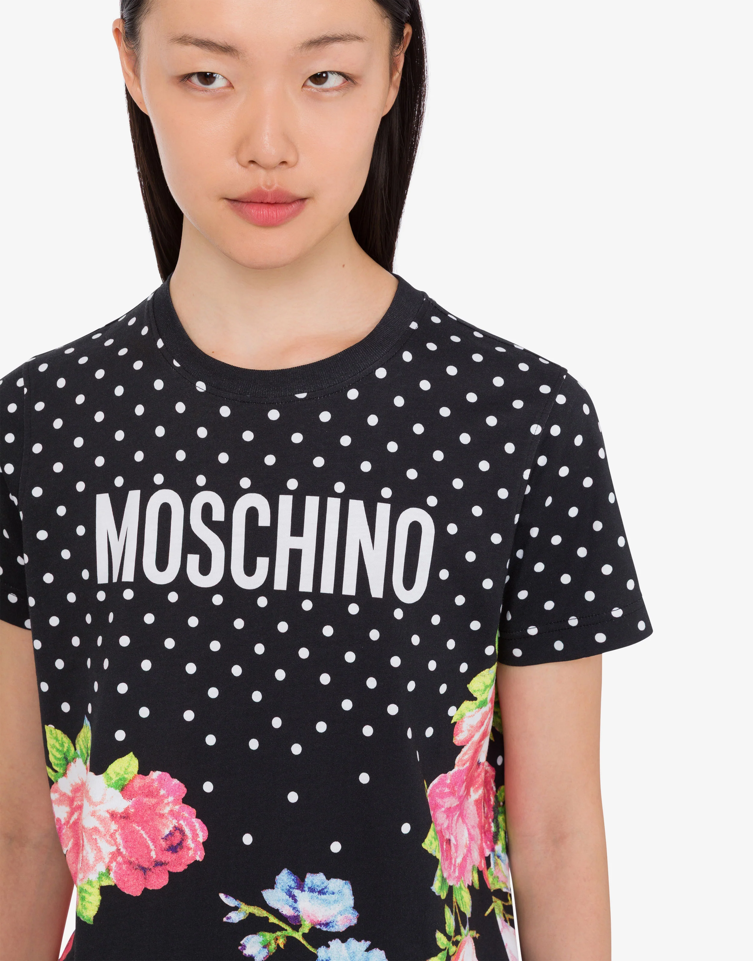 T-shirt in jersey di cotone organico stampata