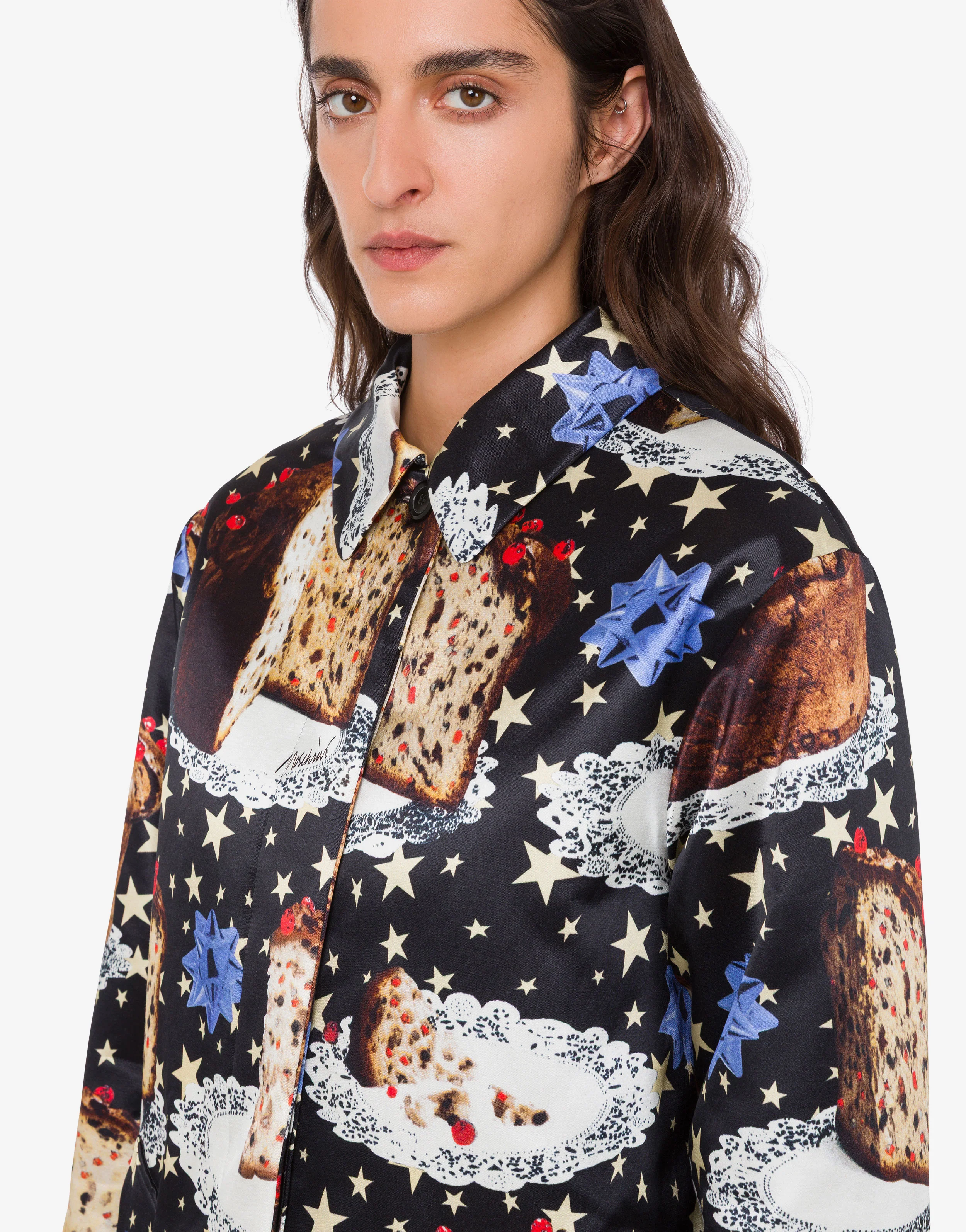 Cappotto in misto cotone stampato