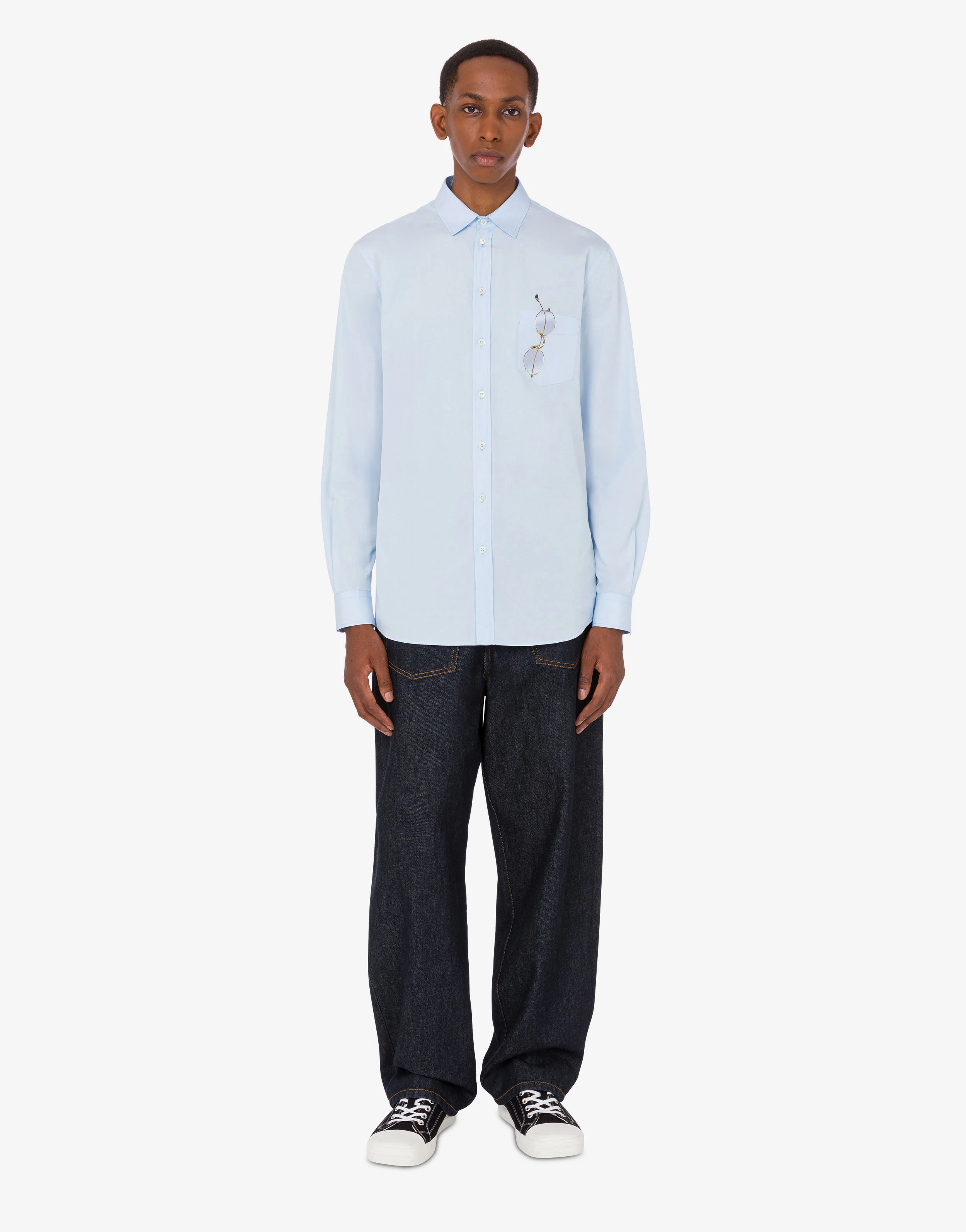 Camicia in popeline di cotone stampata