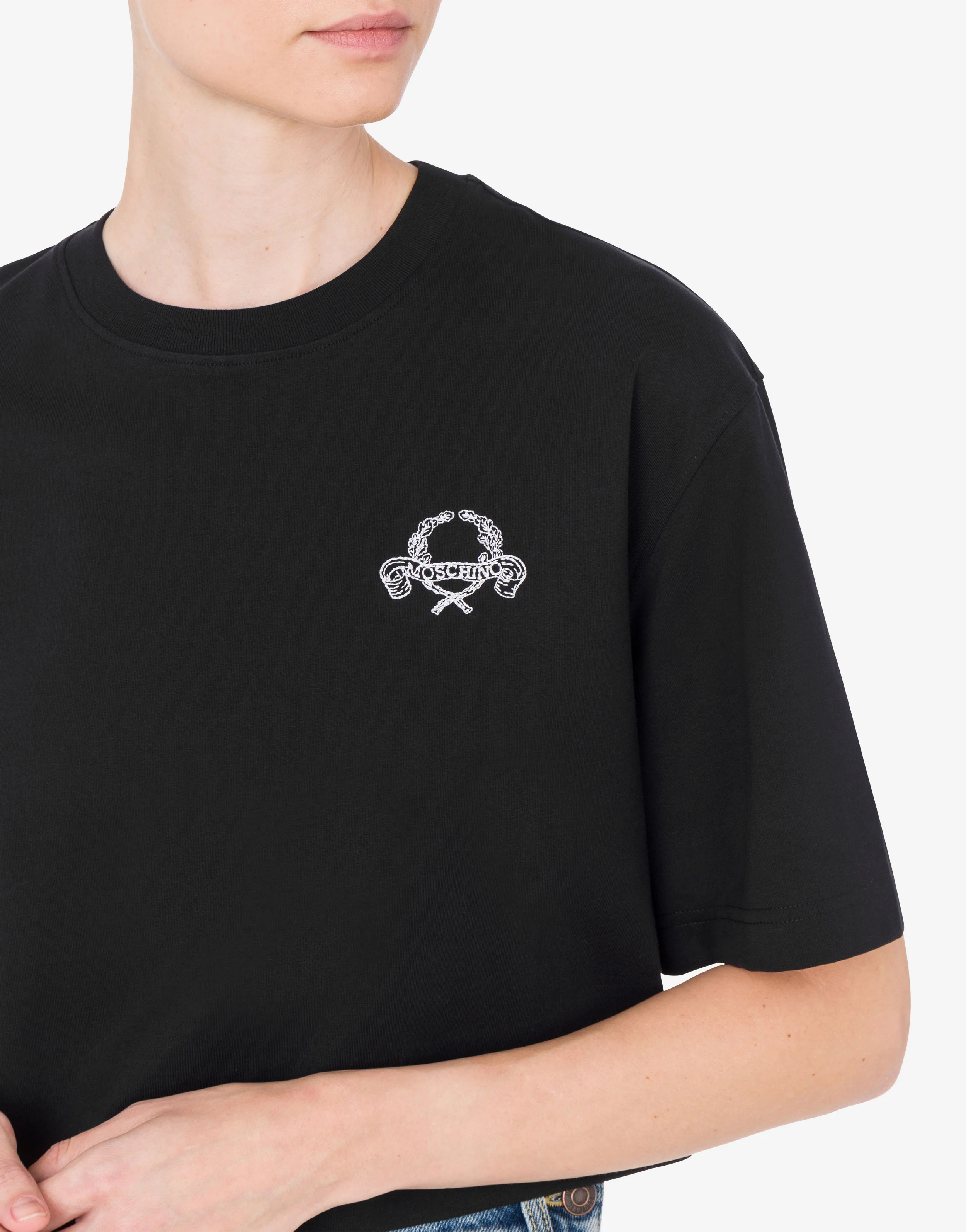 T-shirt cropped Laurel Crown Logo