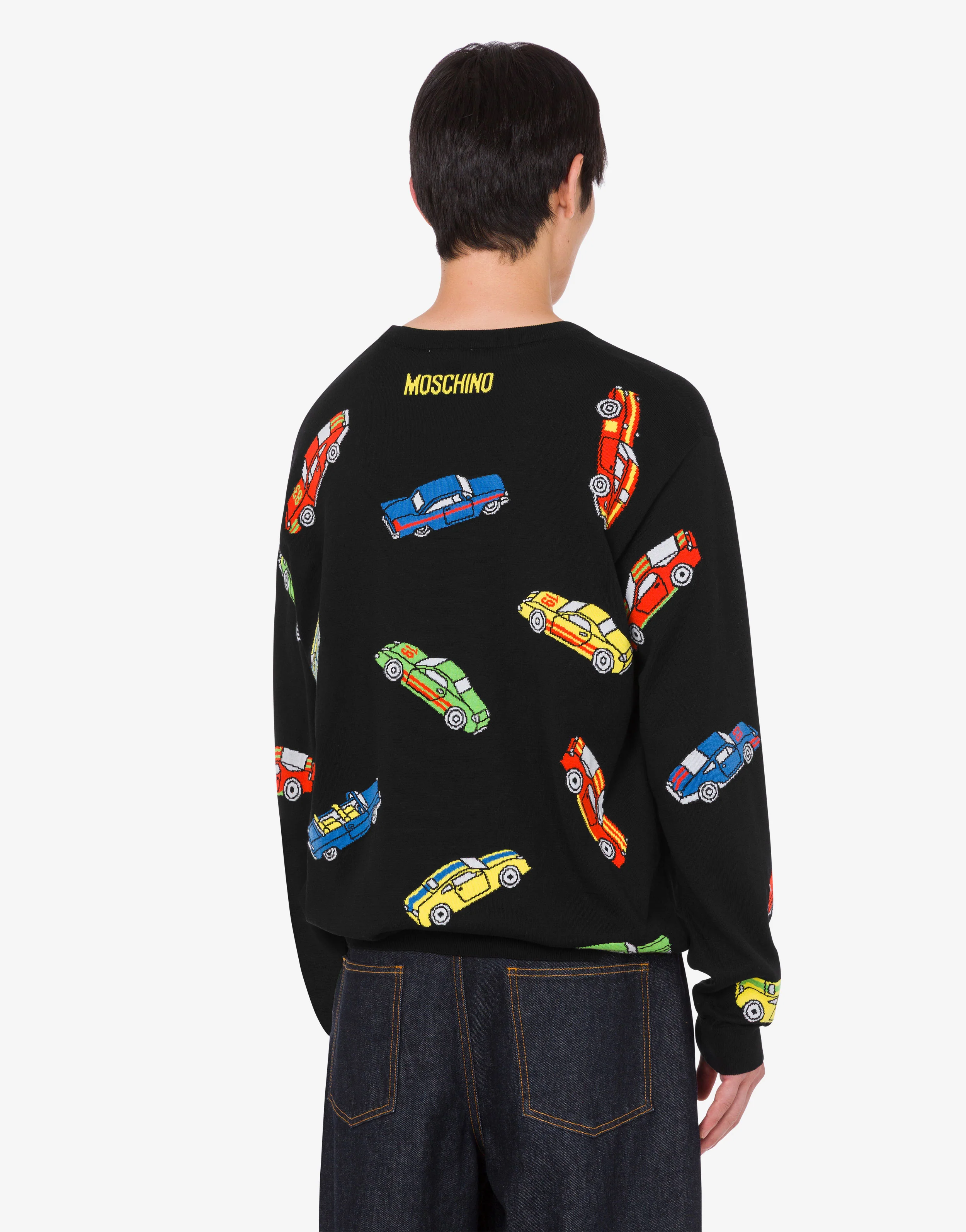 Pullover in puro cotone intarsiato