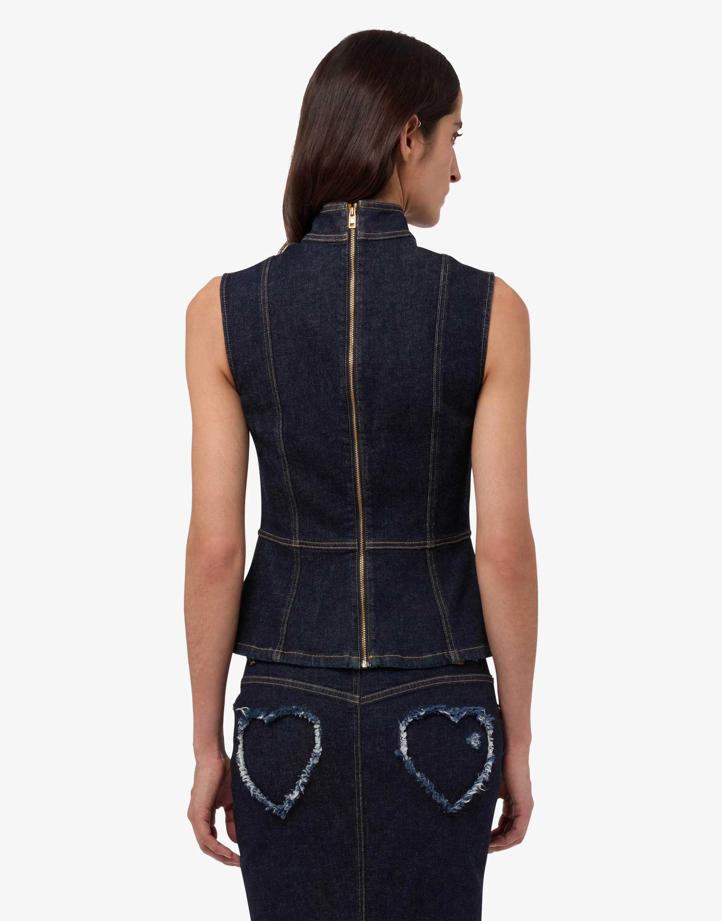 Top in denim stretch