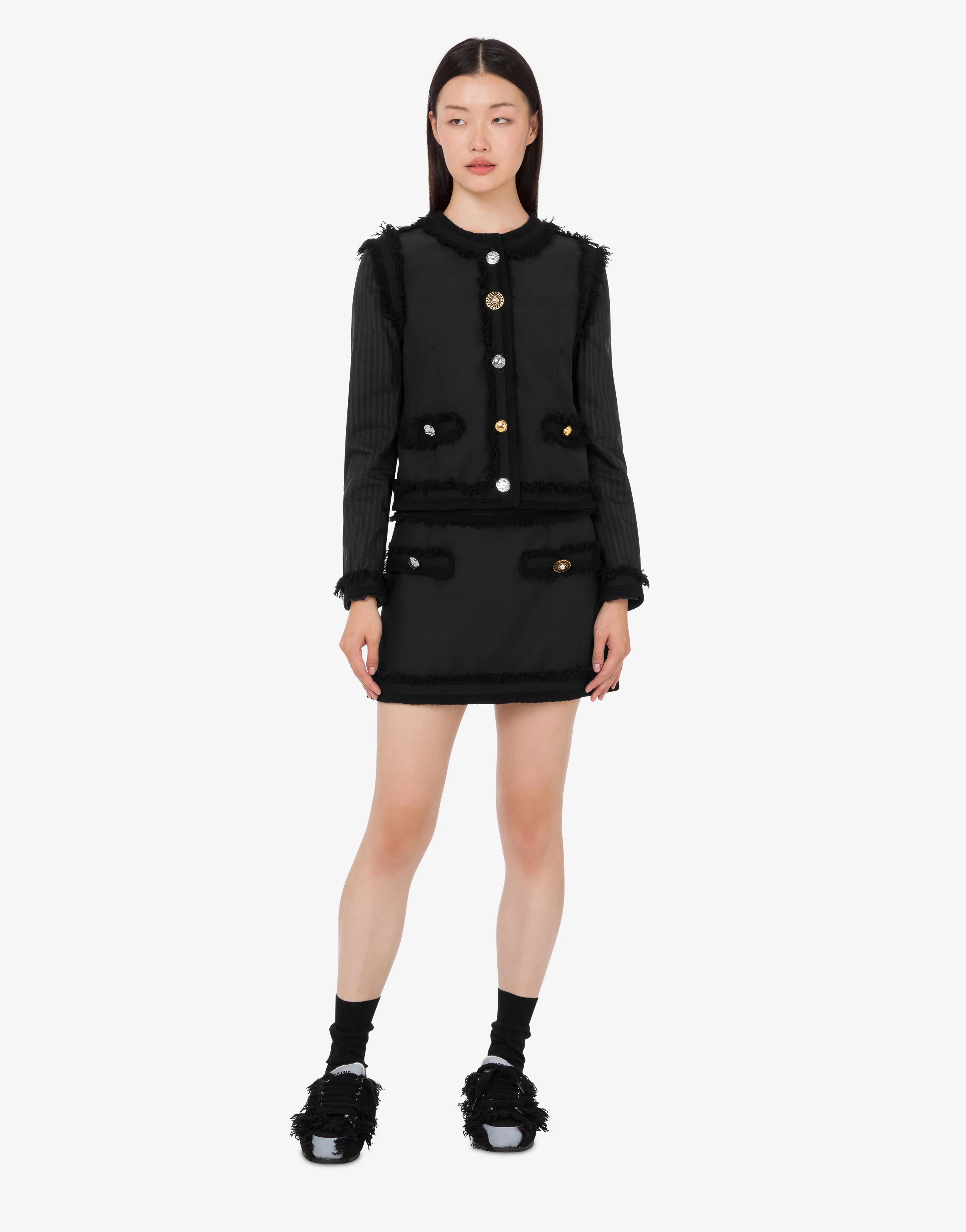 Giacca in bouclé stretch