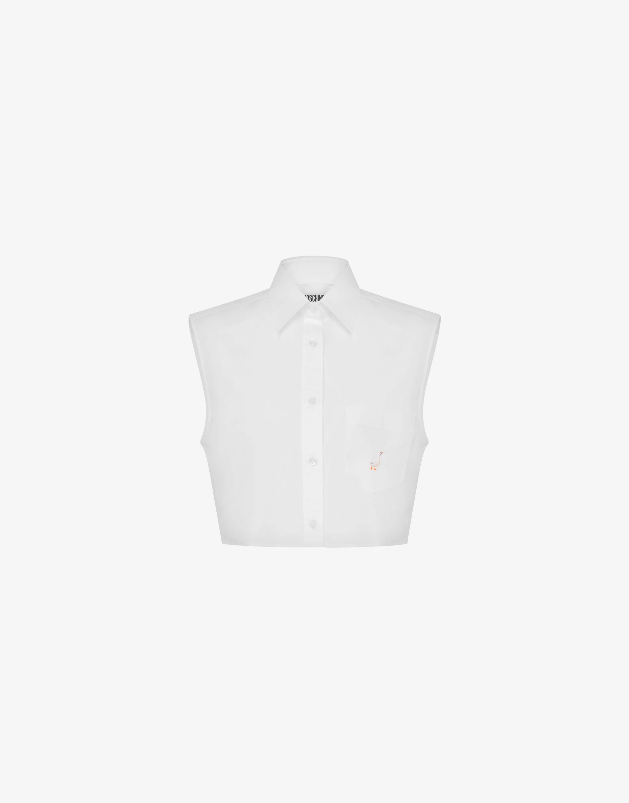 Camicia crop in popeline di cotone Goose