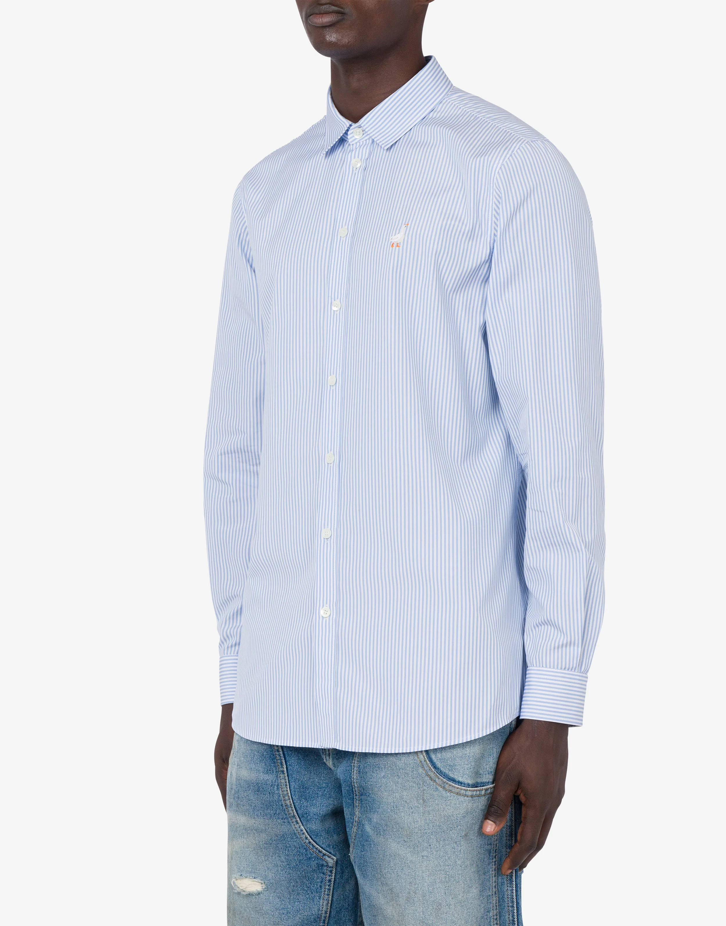 Camicia in popeline Goose Embroidery