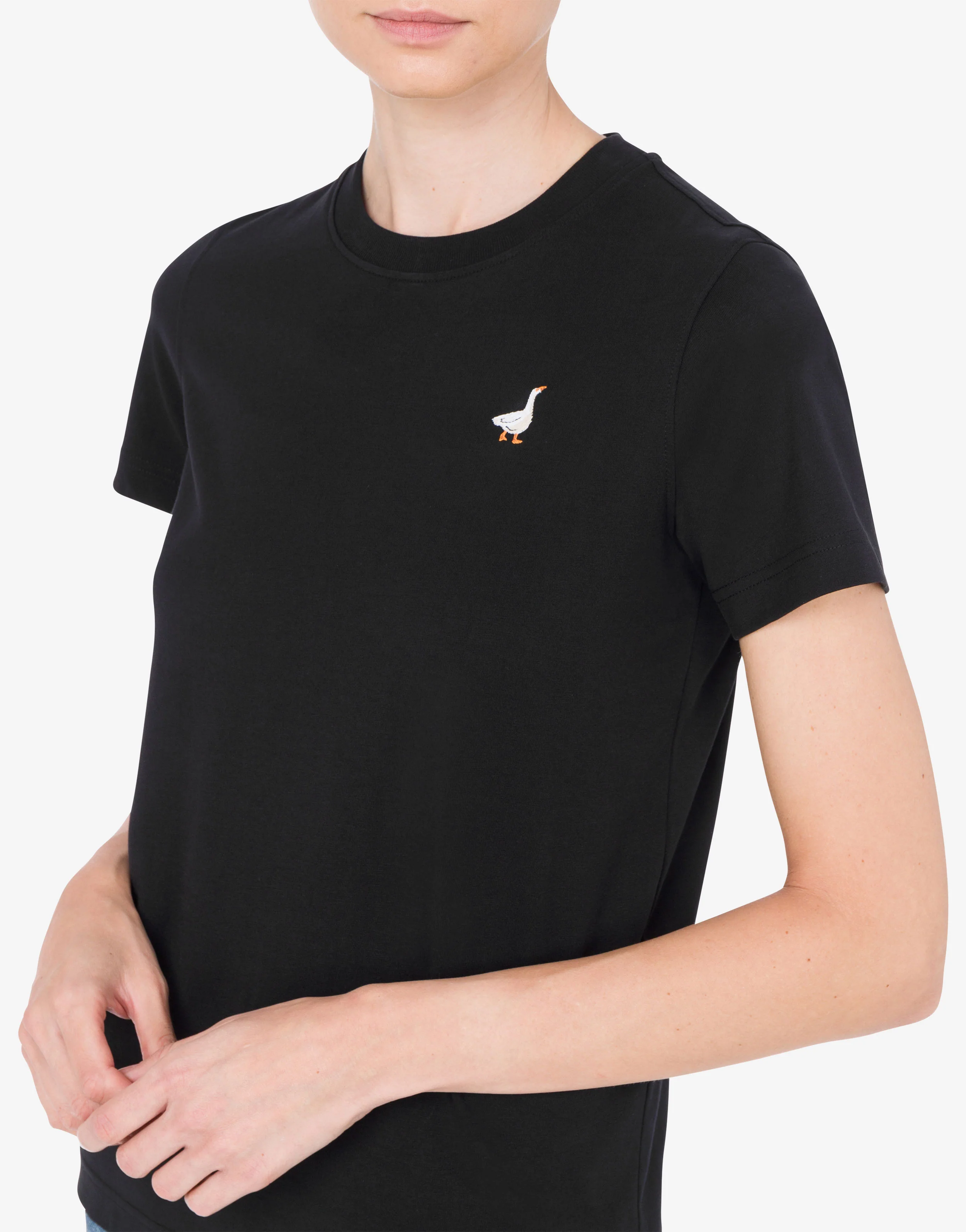 T-shirt in jersey organico Goose Embroidery