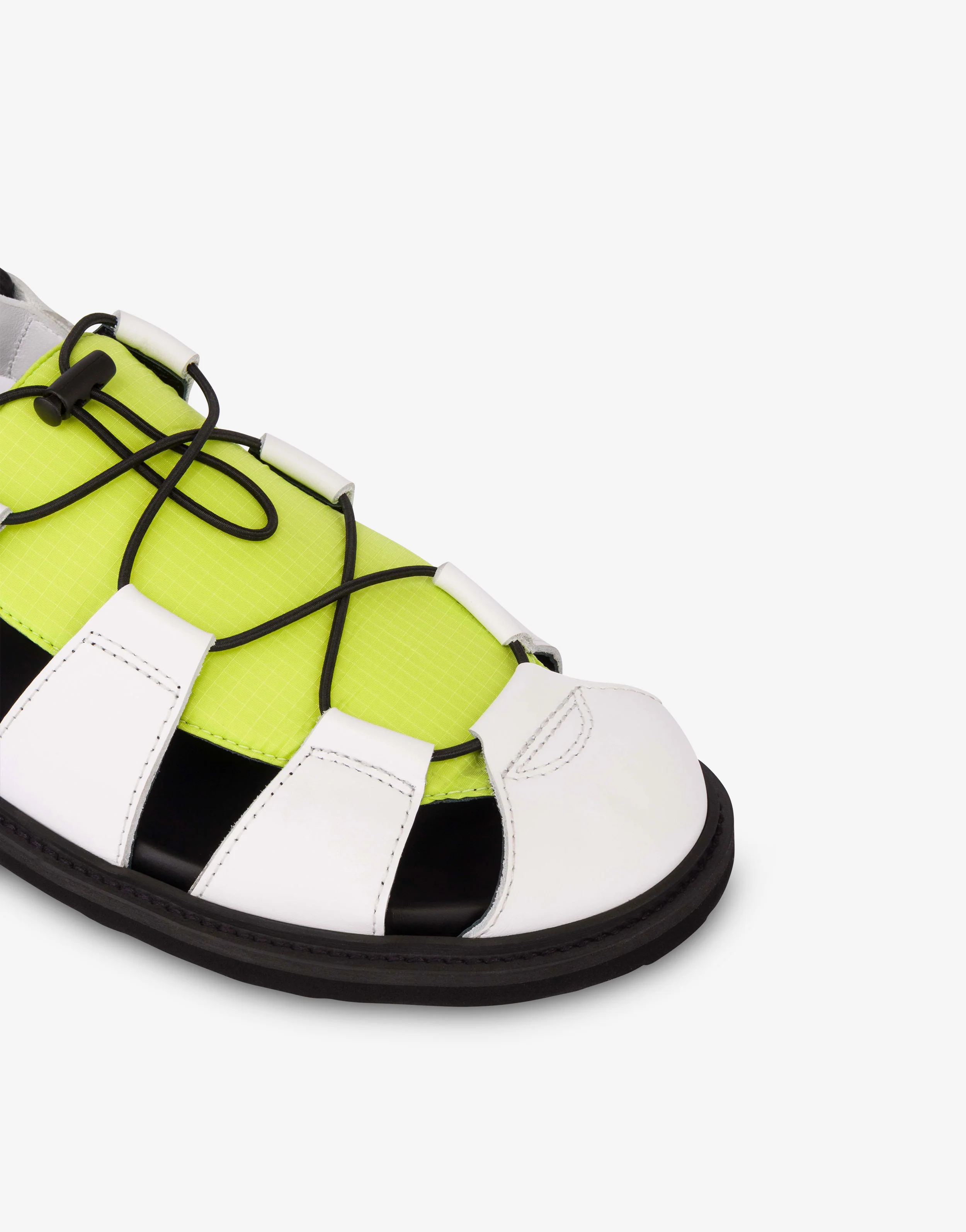 Sandali in vitello e nylon