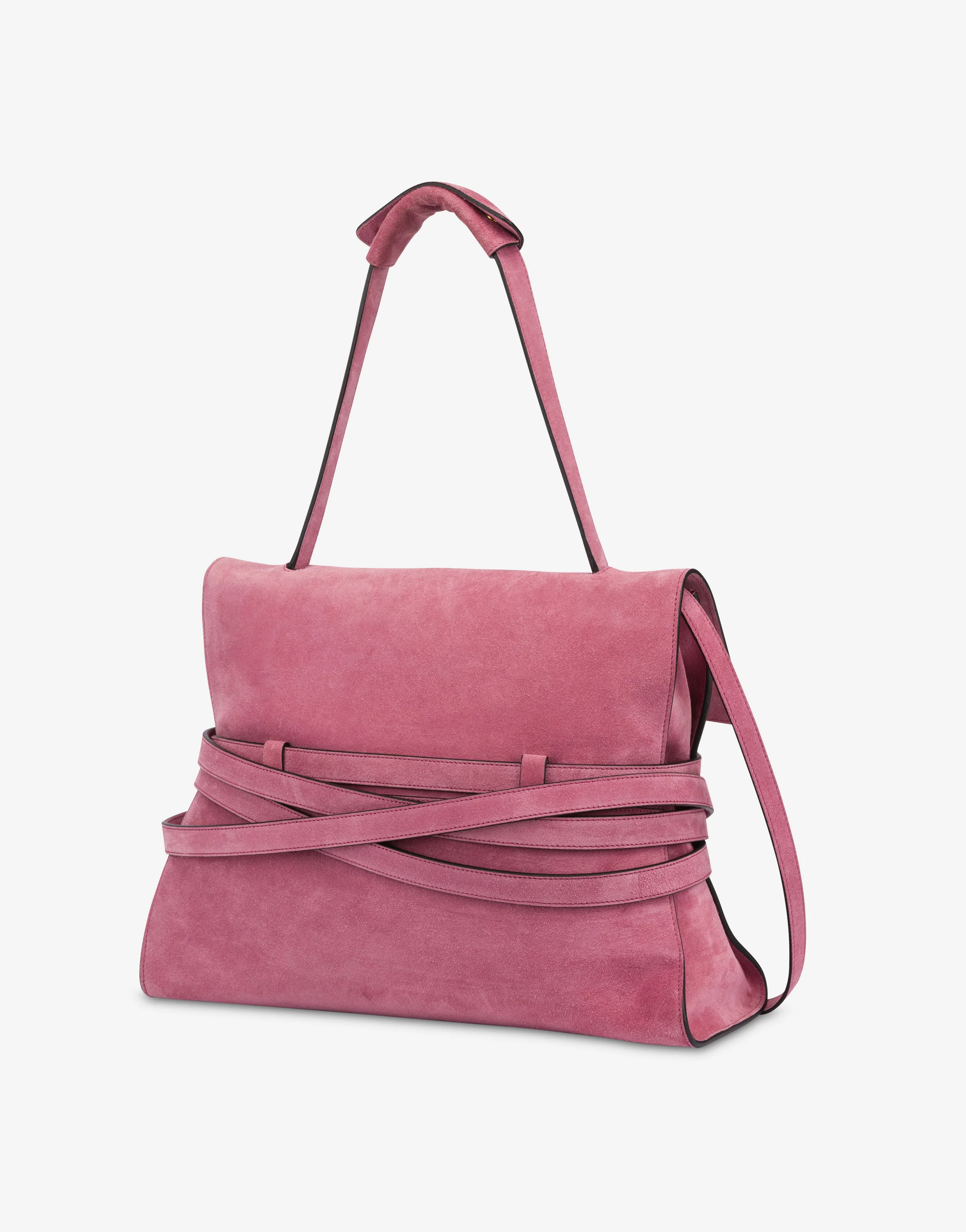 Moschino Tie Me Bag in suede Medium