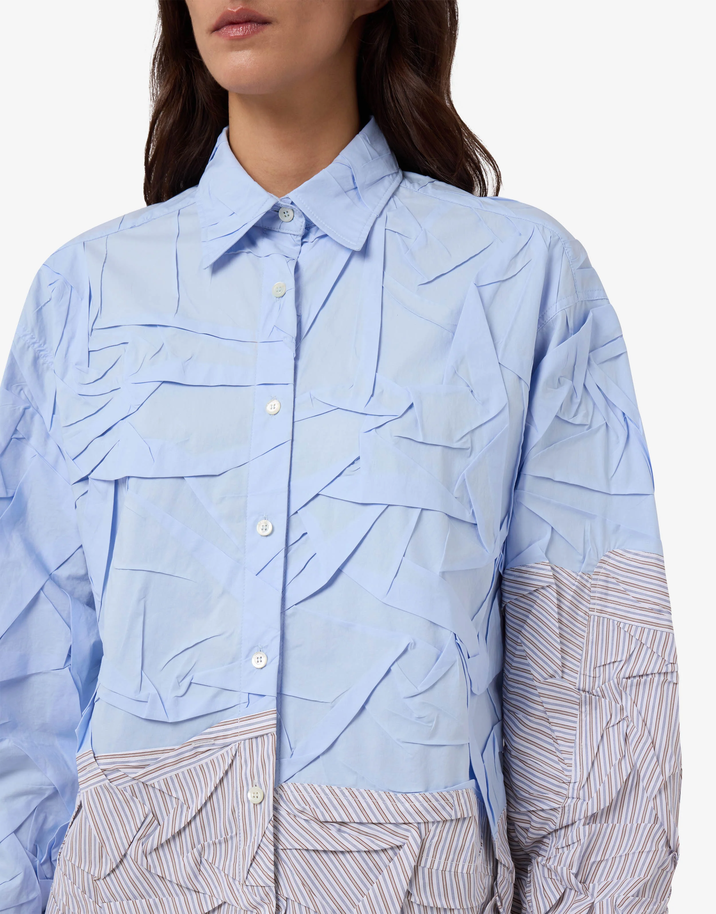 Camicia in popeline di cotone stretch