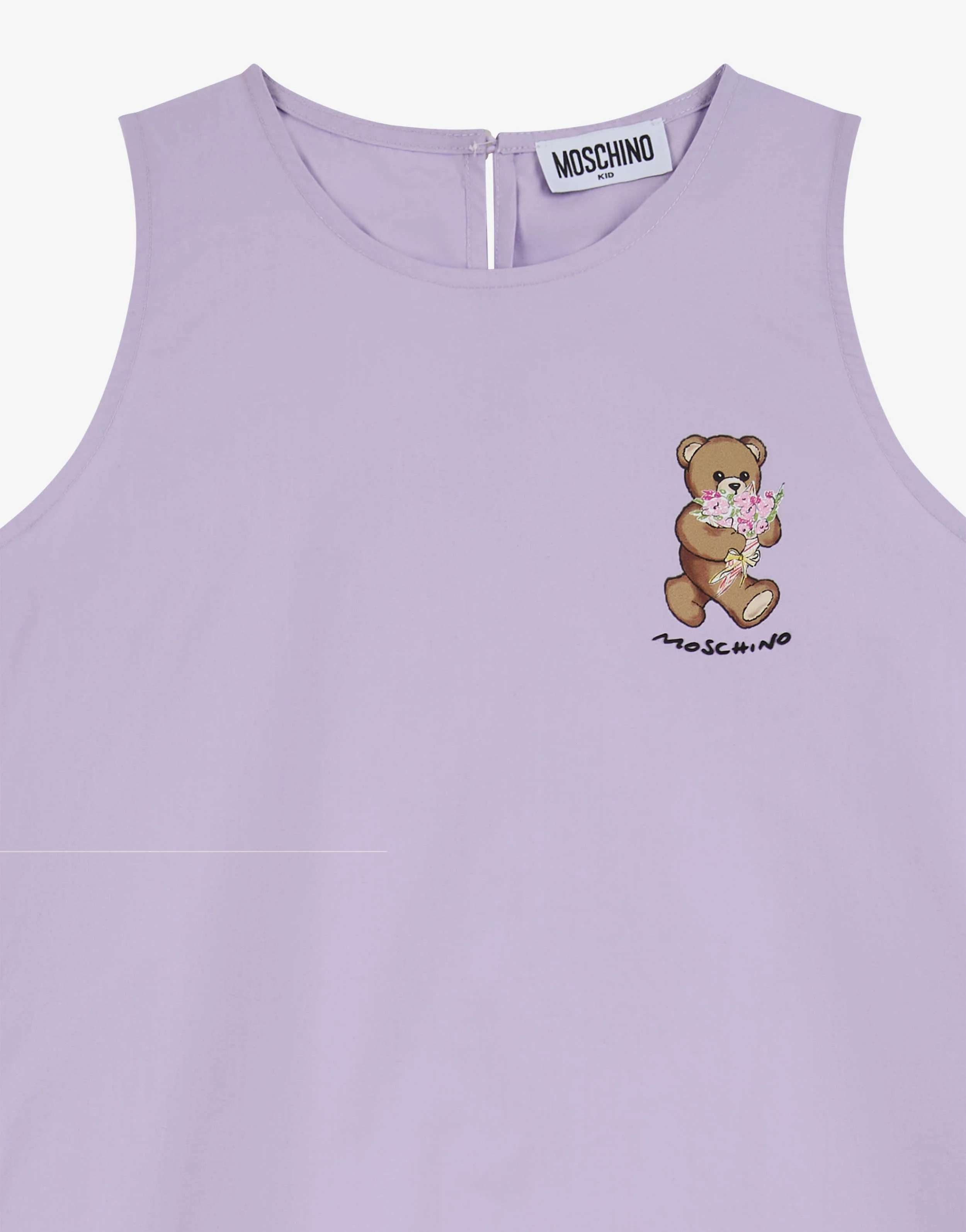 Abito in popeline di cotone Moschino Teddy Bear