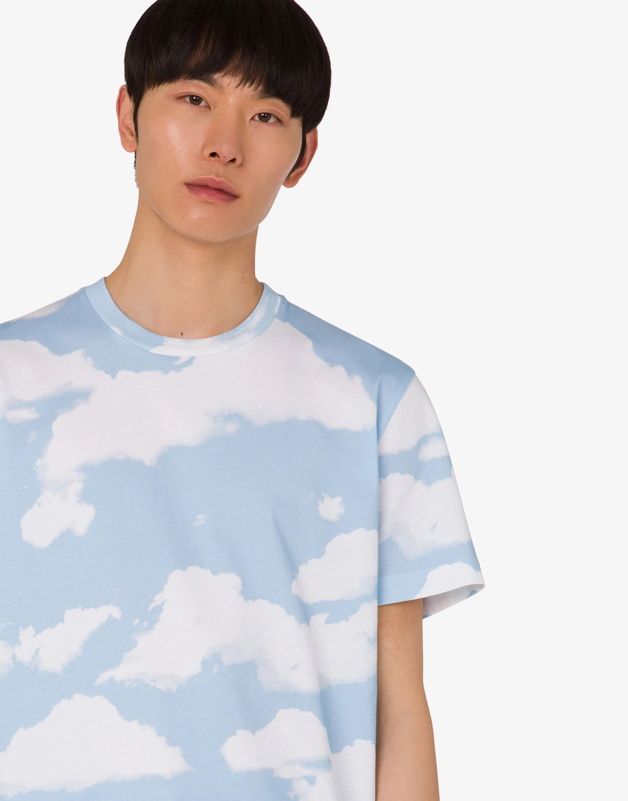 T-shirt in jersey di cotone organico Archive Clouds