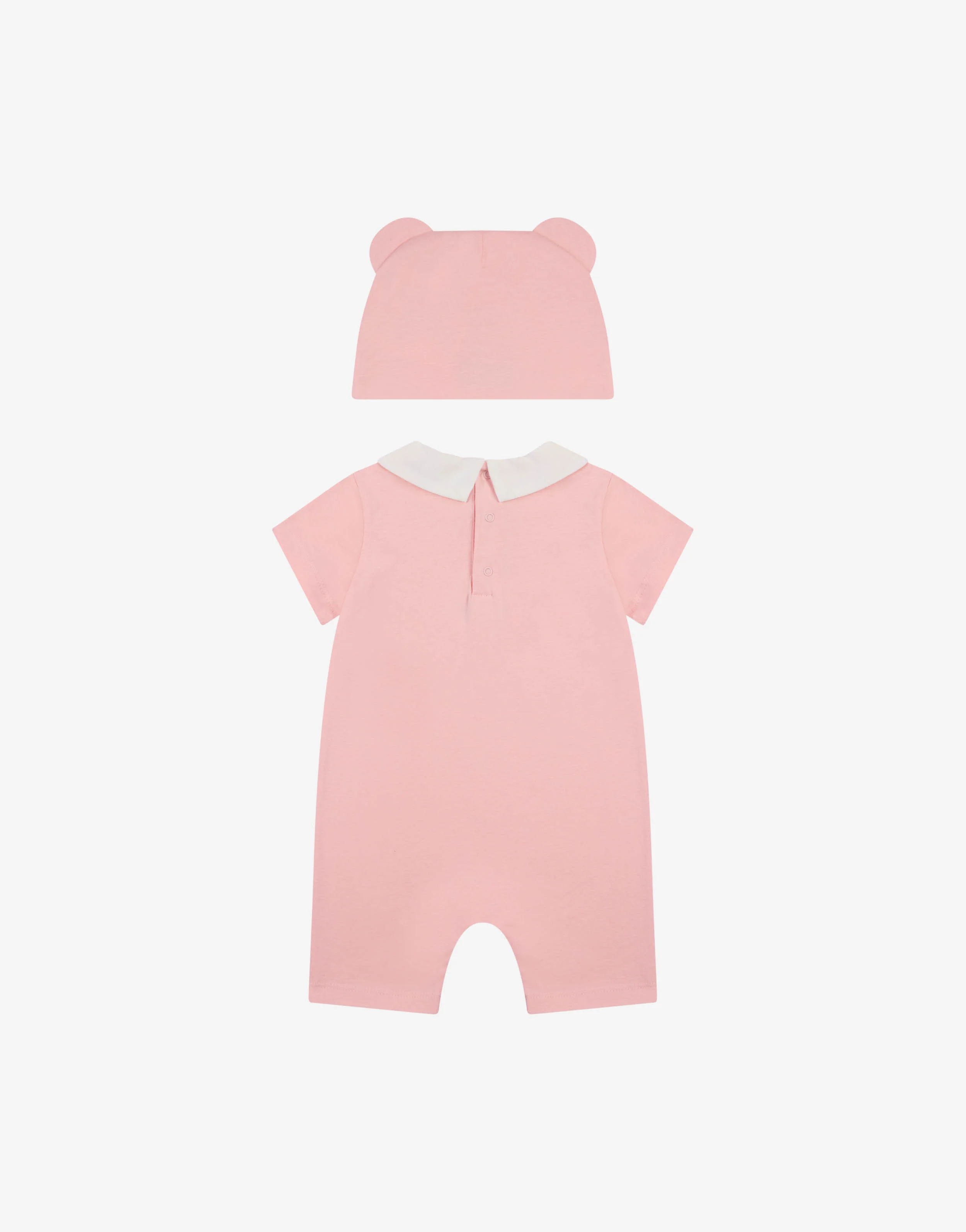 Set tutina e cappellino in jersey di cotone Moschino Teddy Bear