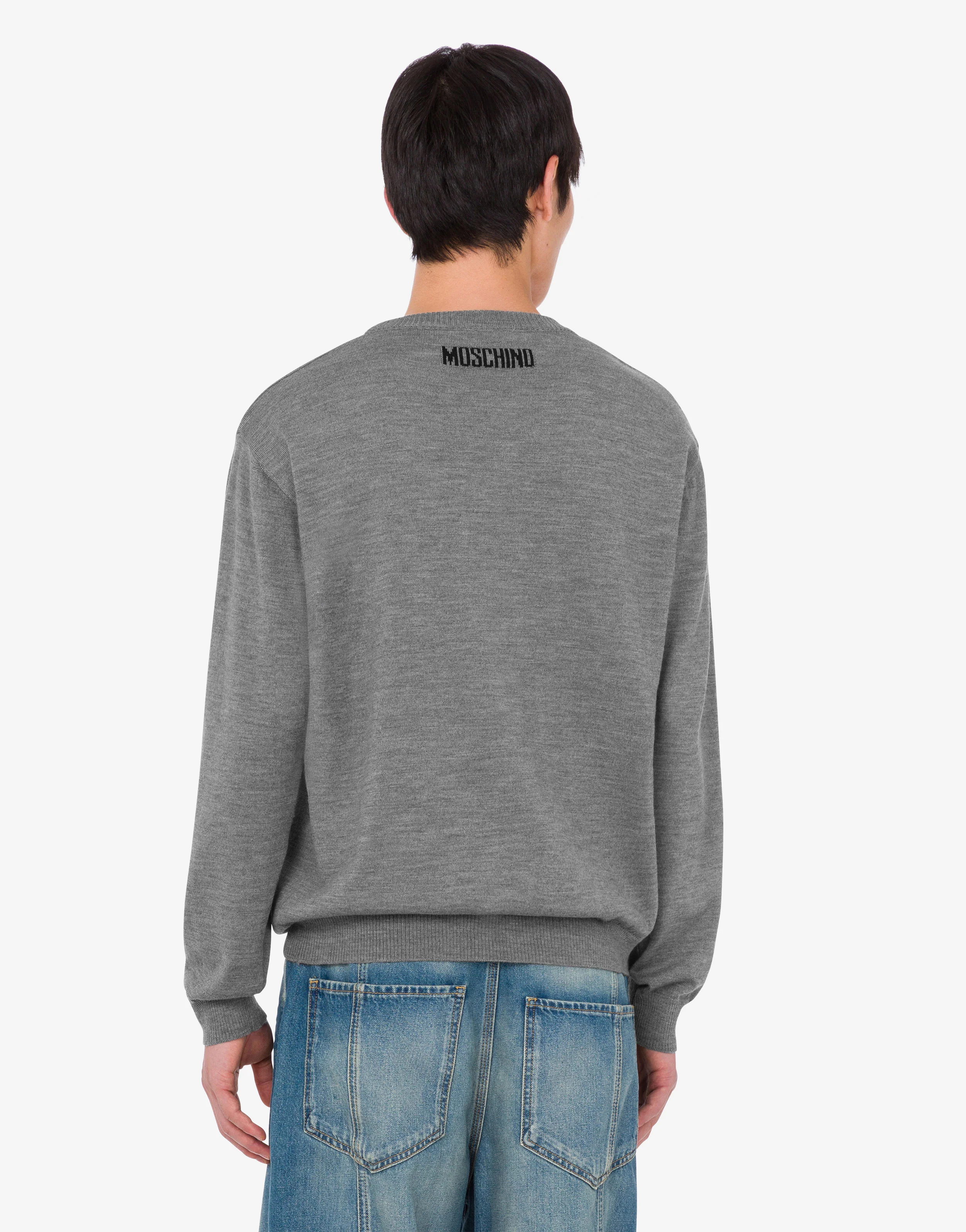 Pullover in lana merino extrafine intarsiato