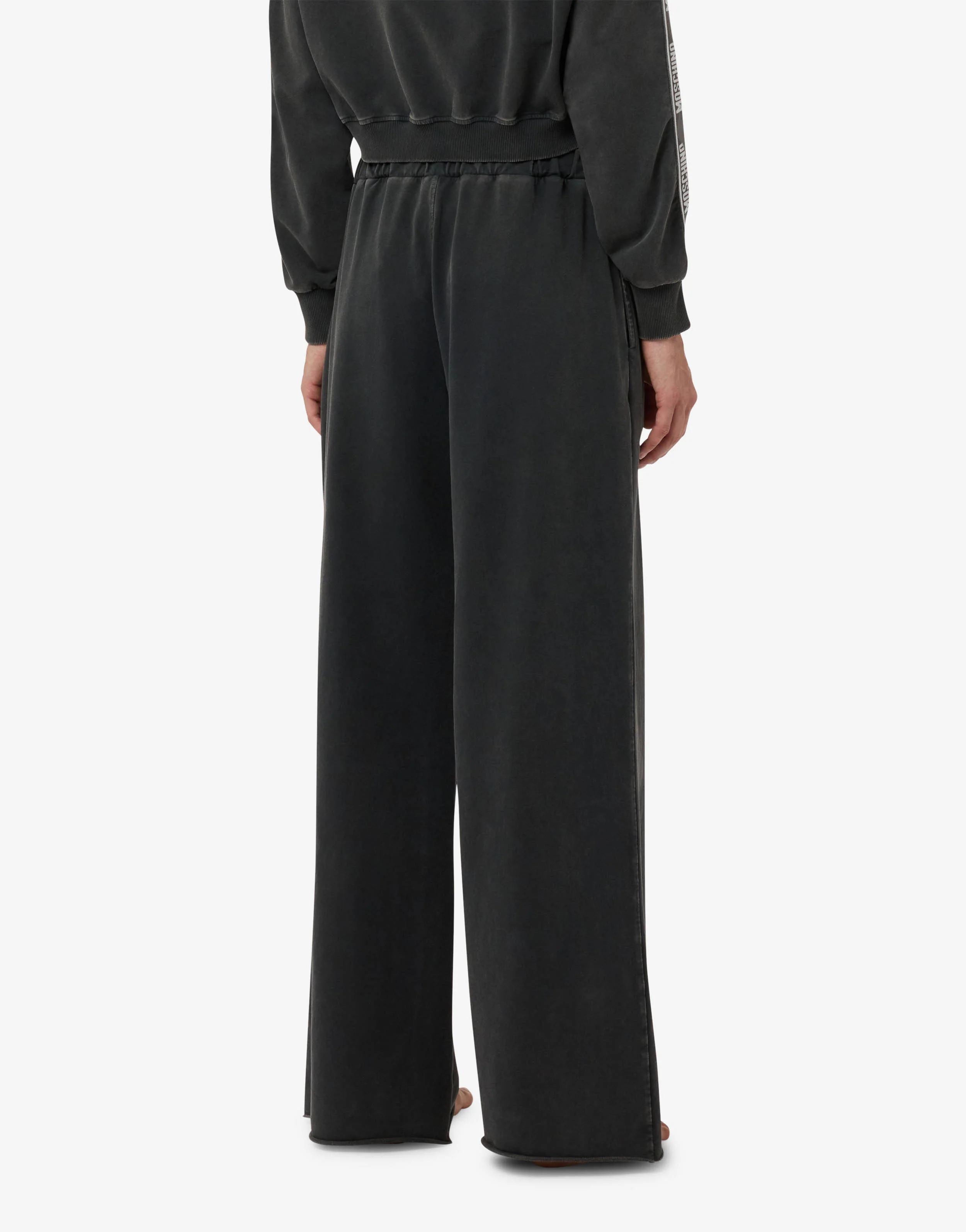 Pantalone in felpa di cotone tinto in capo