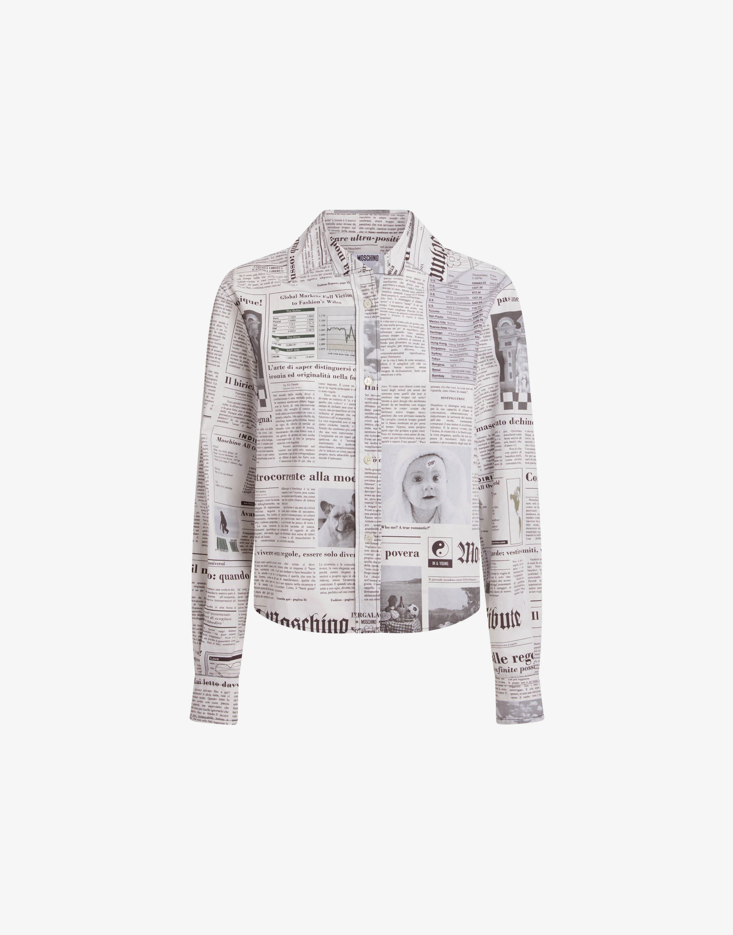 Camicia in popeline di cotone stampata