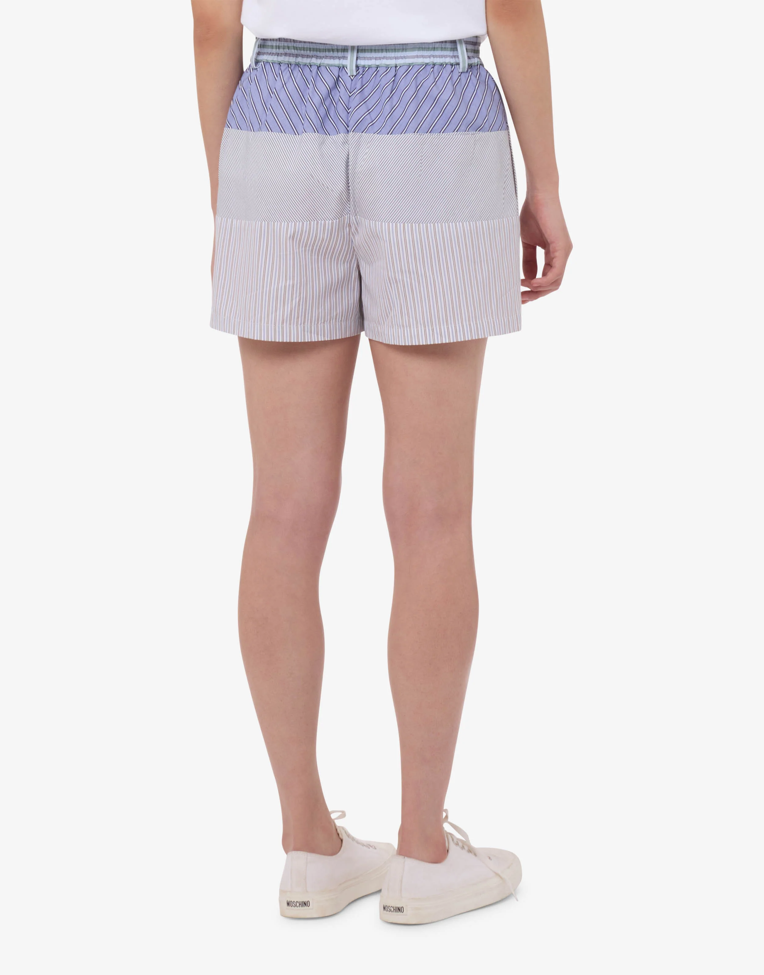 Short in popeline di cotone stampato