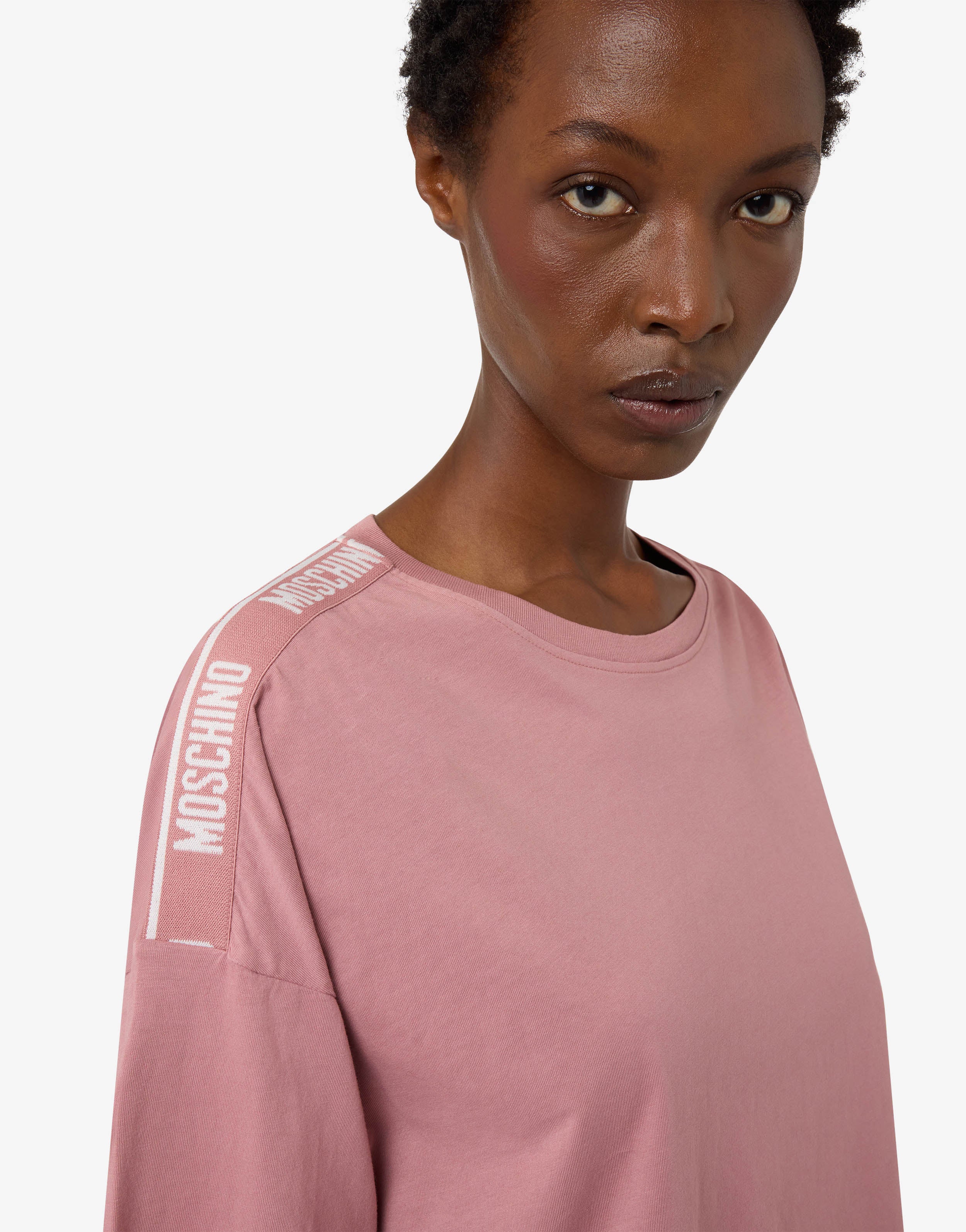 T-shirt crop in jersey di cotone