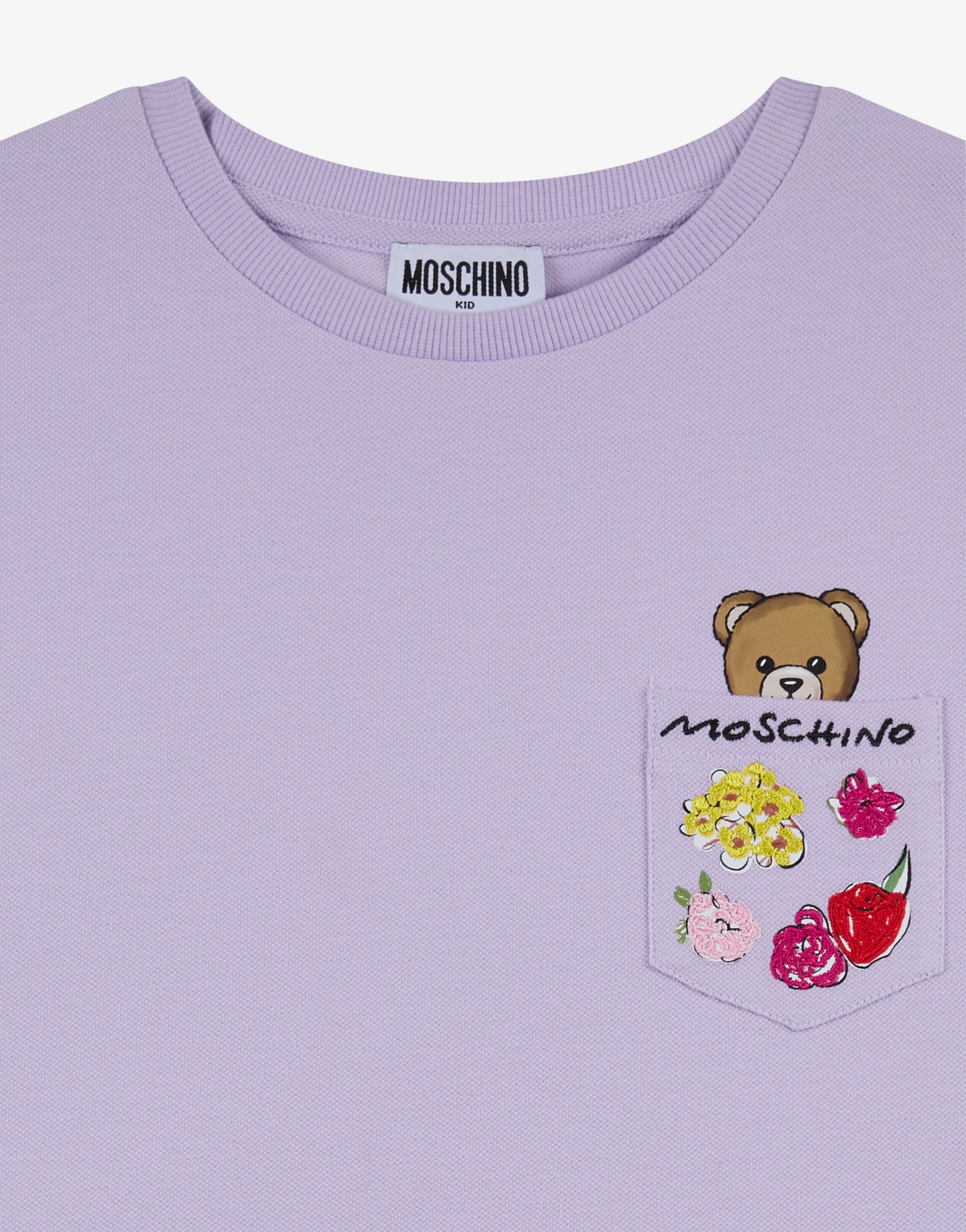 T-shirt in piquet di cotone Moschino Teddy Bear