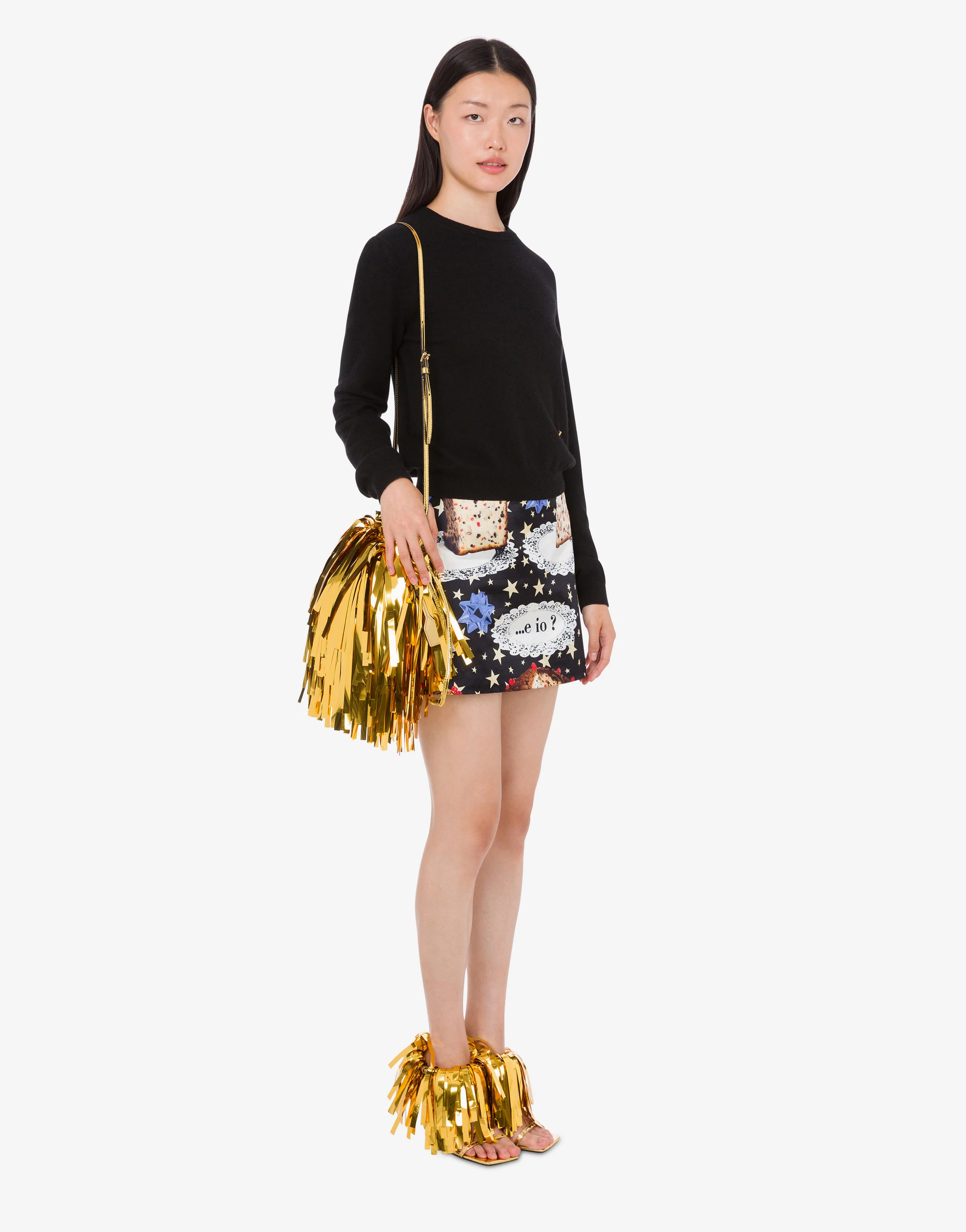 Borsa a secchiello effetto specchio