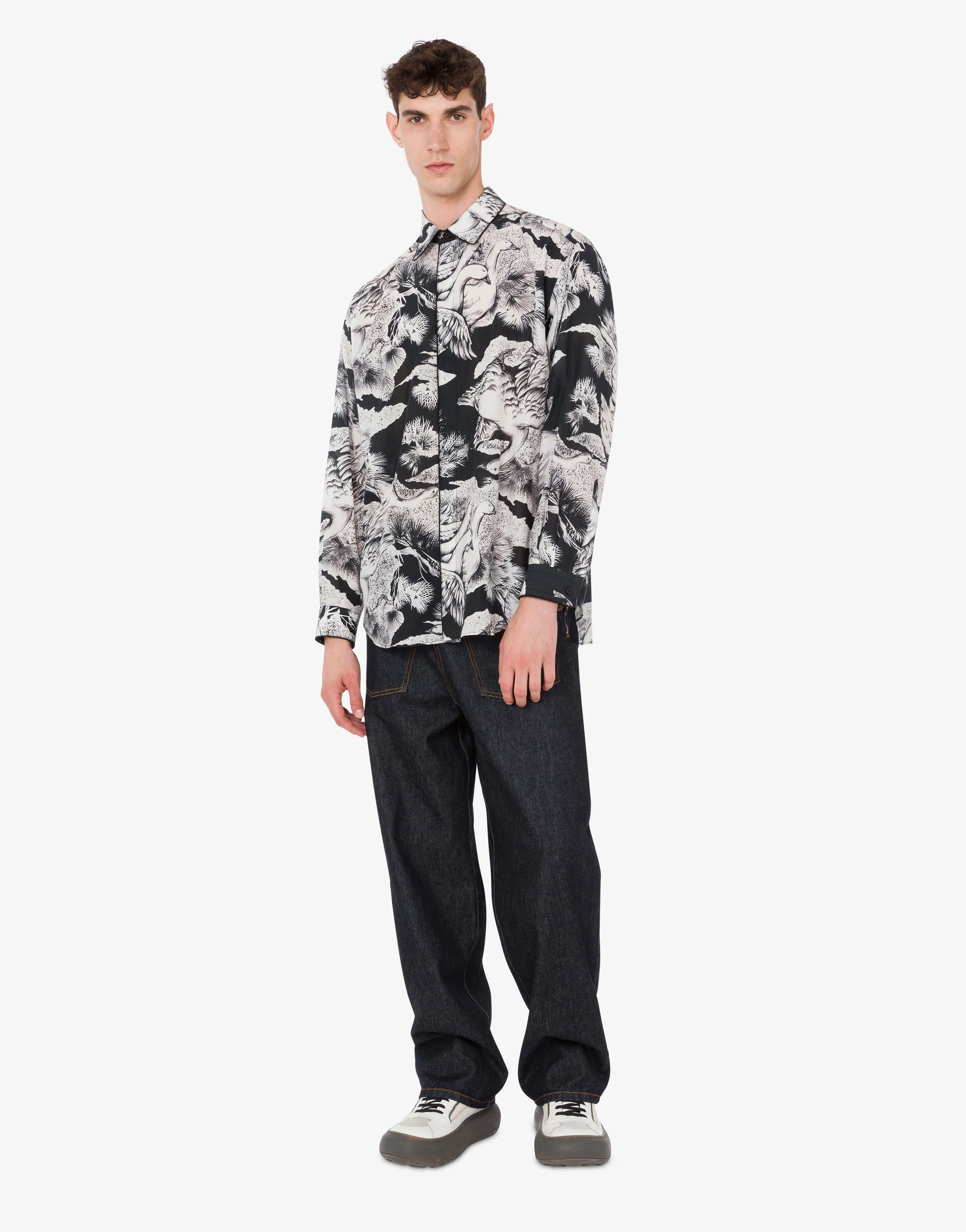Camicia in popeline di cotone leggero Goose