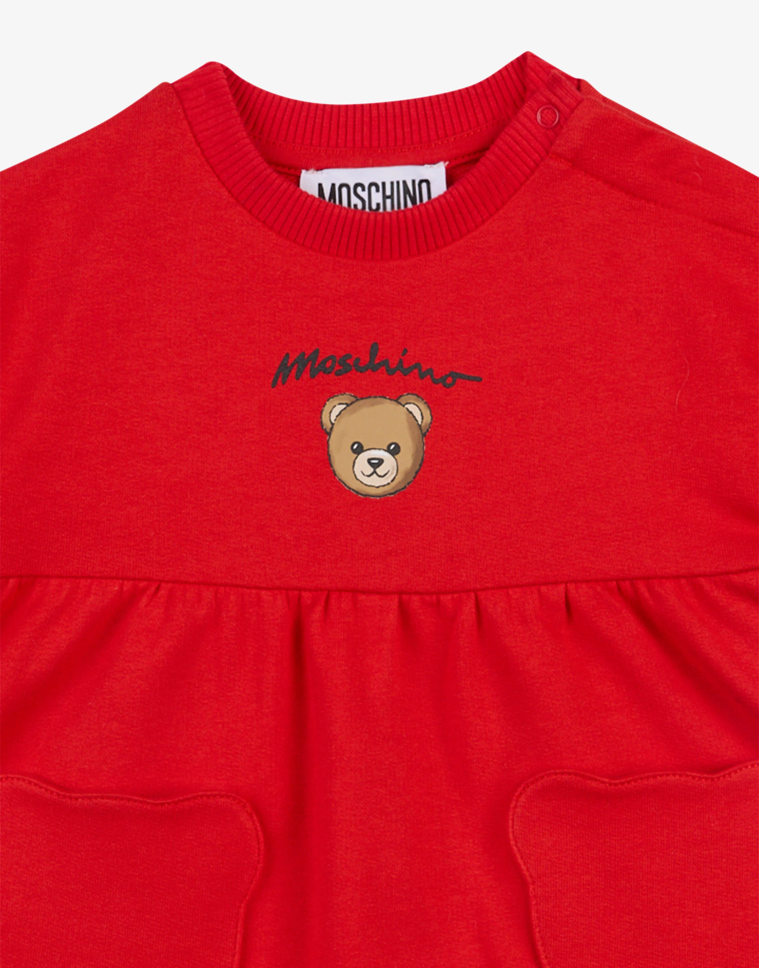Abito in felpa di cotone Moschino Teddy Bear