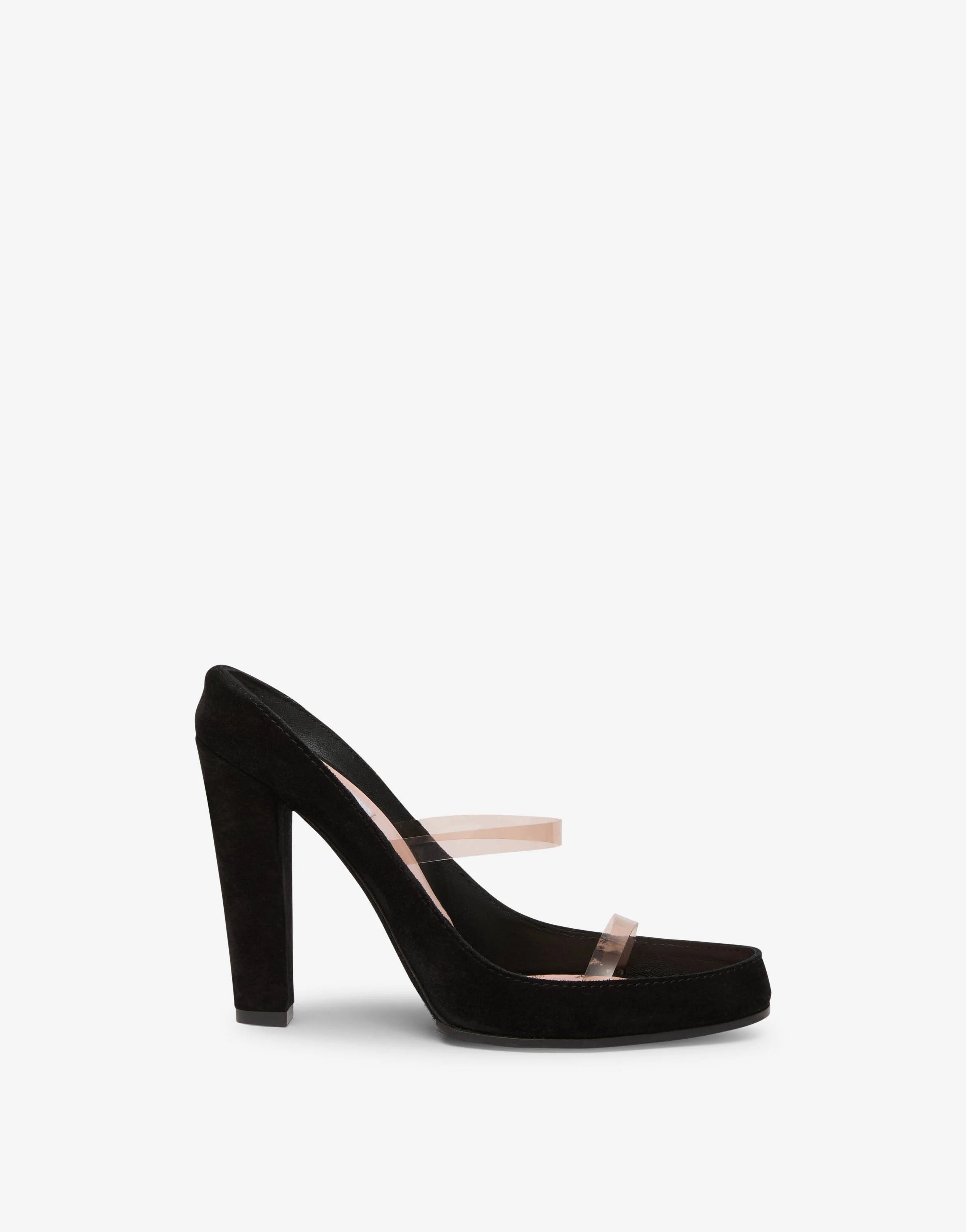 Sandali alti in suede e pvc