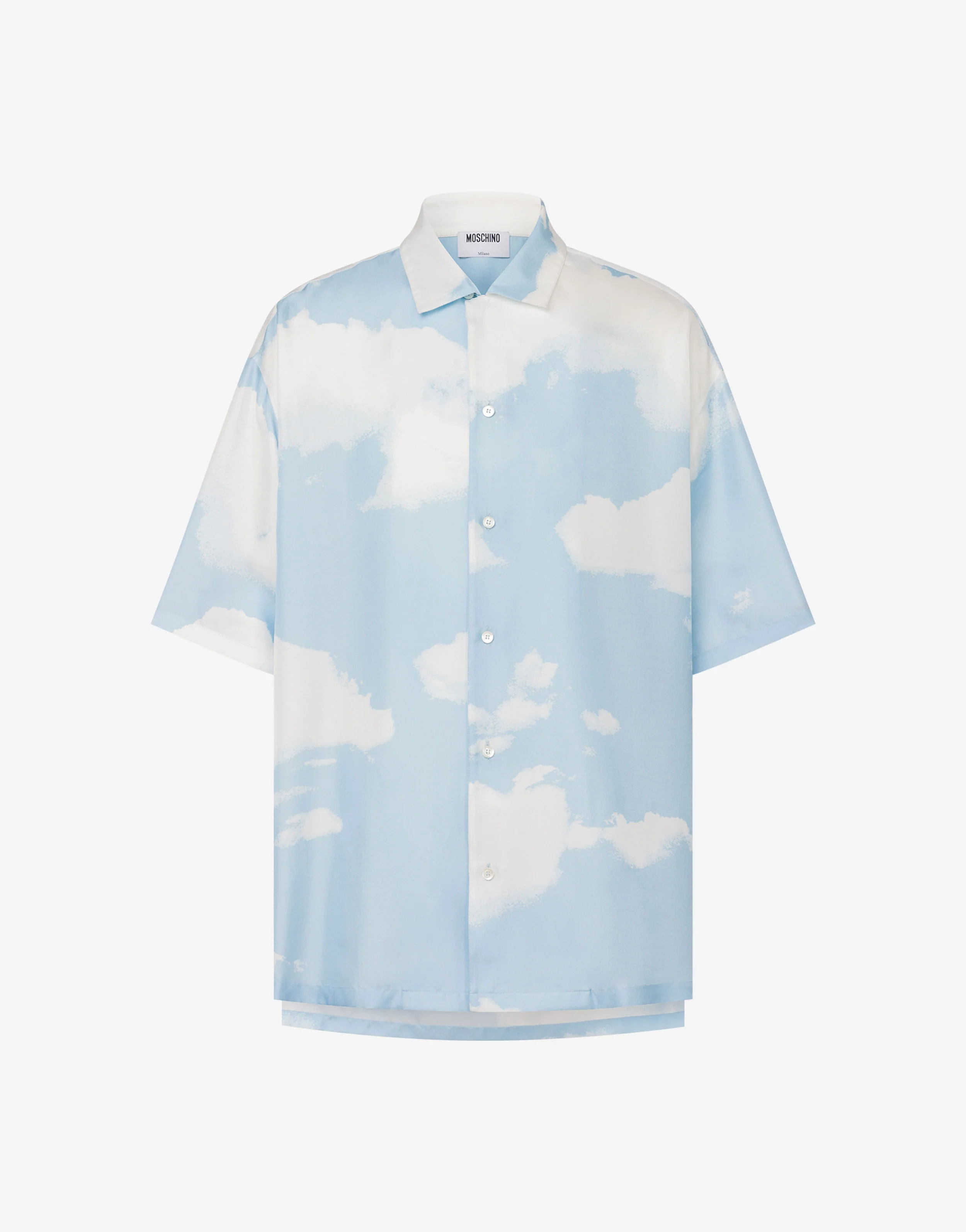 Camicia in twill di seta Archive Clouds