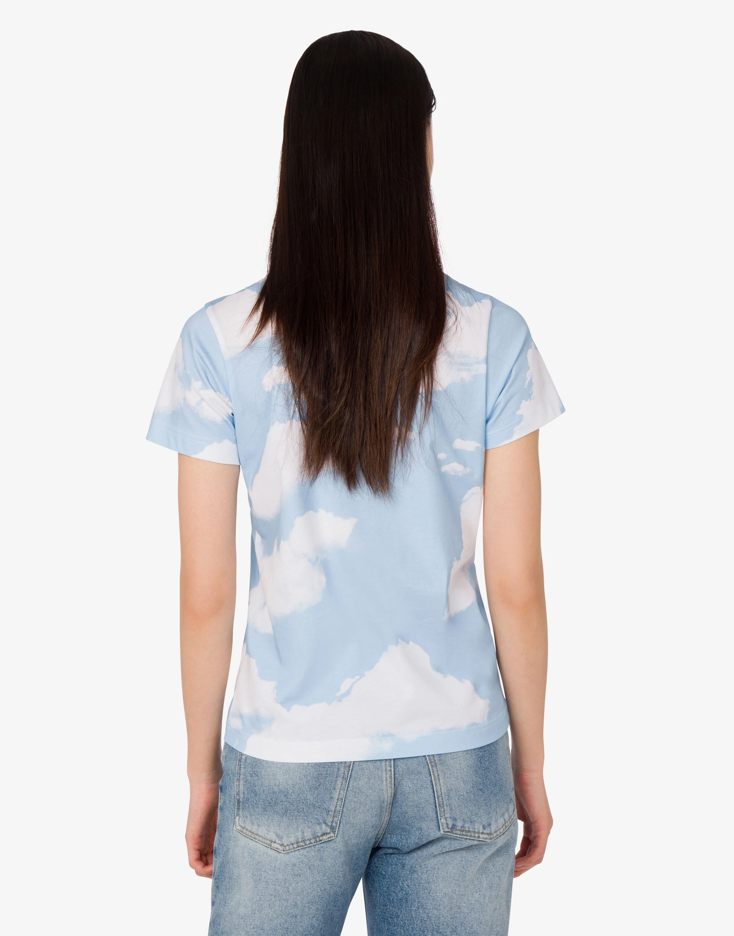 T-shirt in jersey di cotone organico Archive Clouds