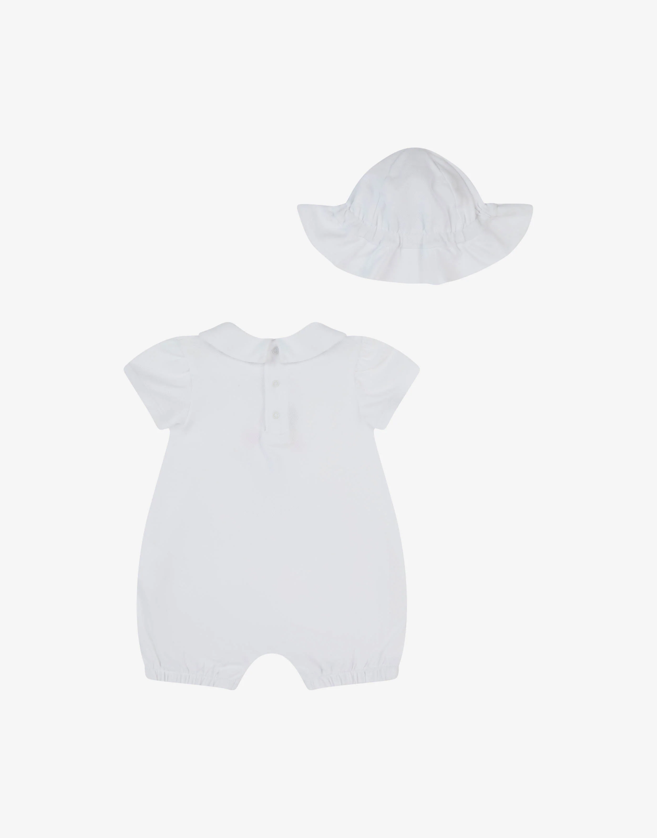 Set tutina e cappellino in piquet di cotone