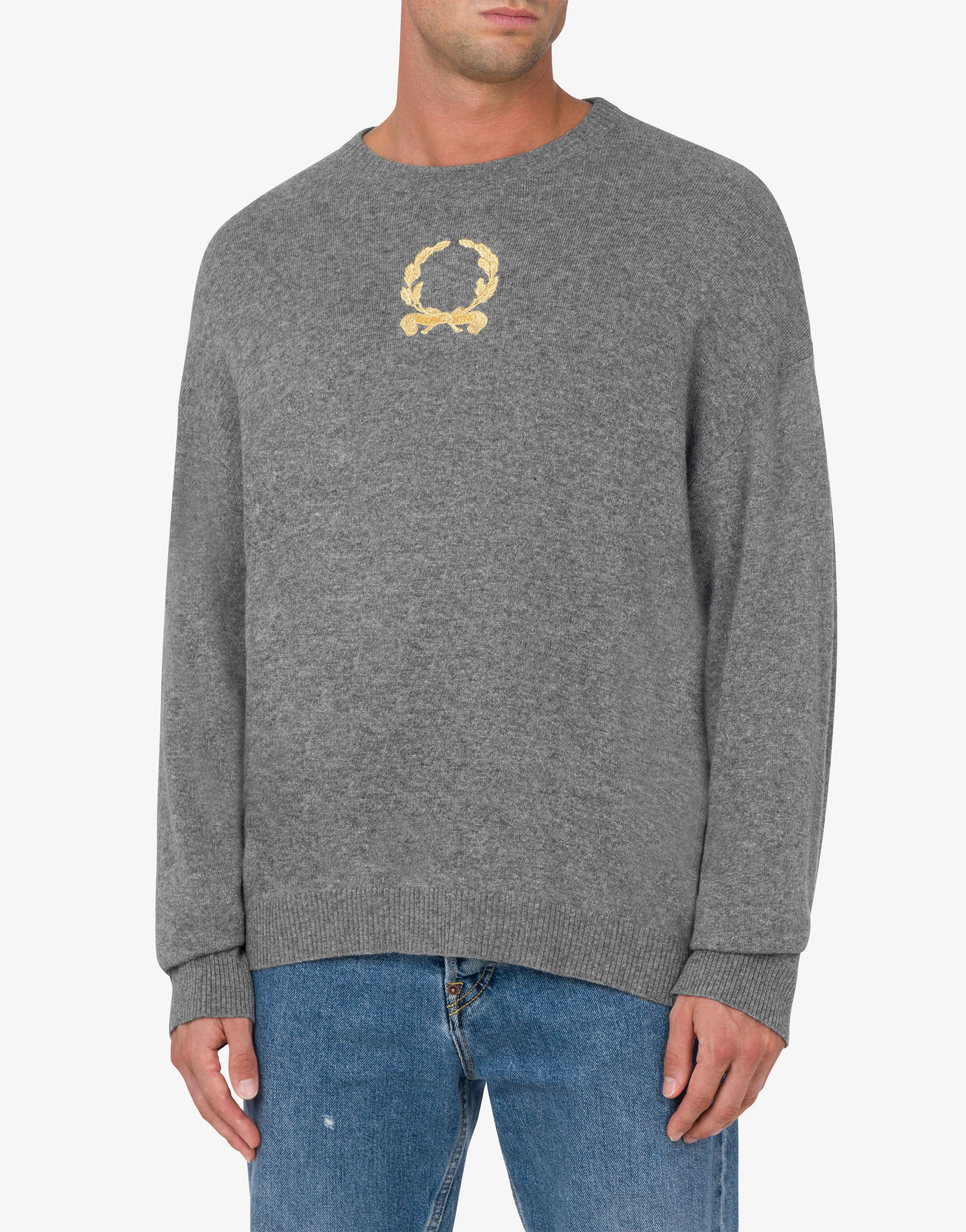 Pullover in lana e cashmere Laurel Crown Embroidery