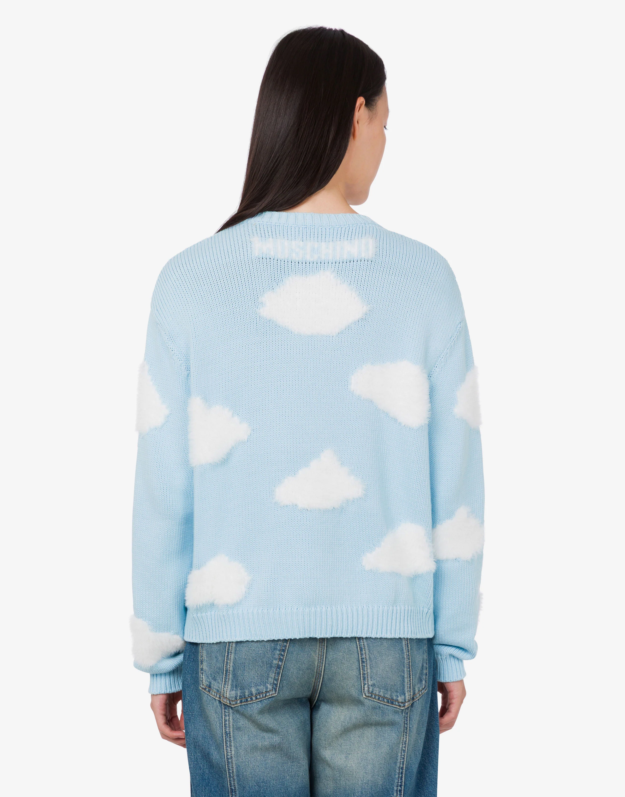 Pullover in misto cotone organico Archive Clouds